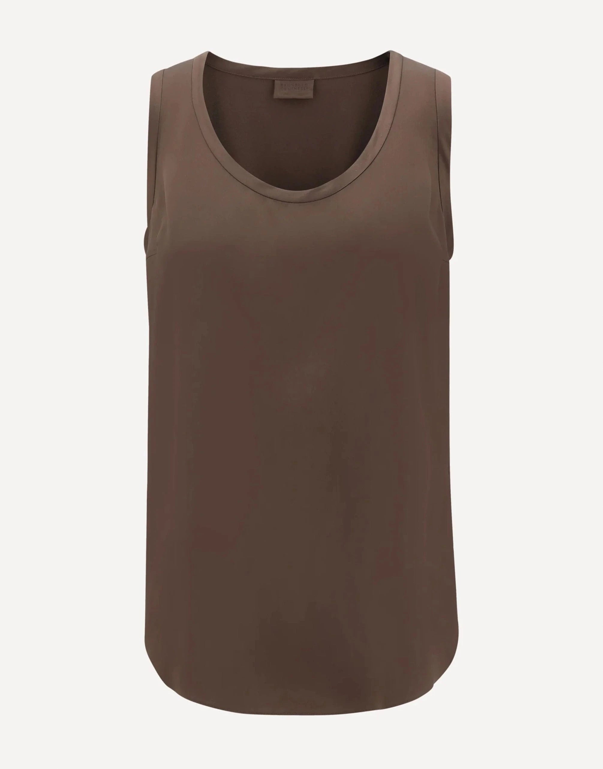 Brunello Cucinelli Silk Satin Reversible Top