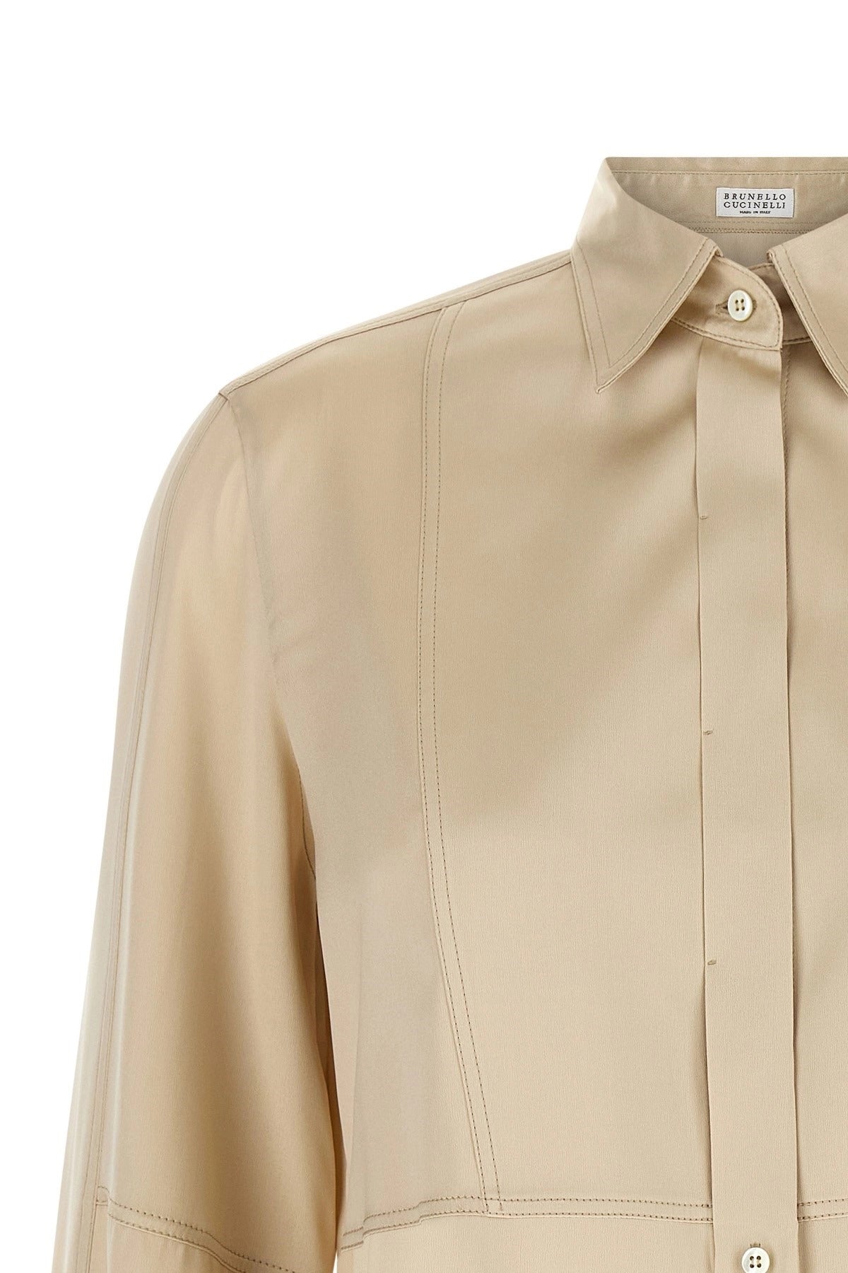 Brunello Cucinelli Seidensatin-Hemd