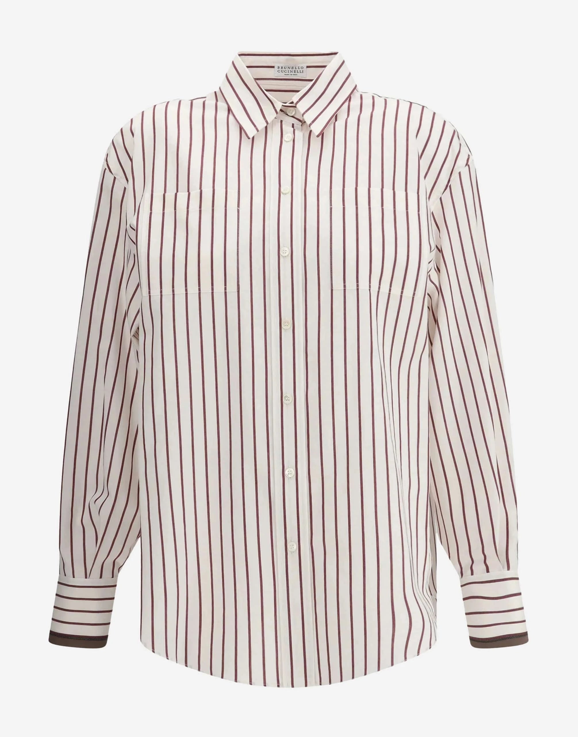 Brunello Cucinelli Silk Striped Shirt