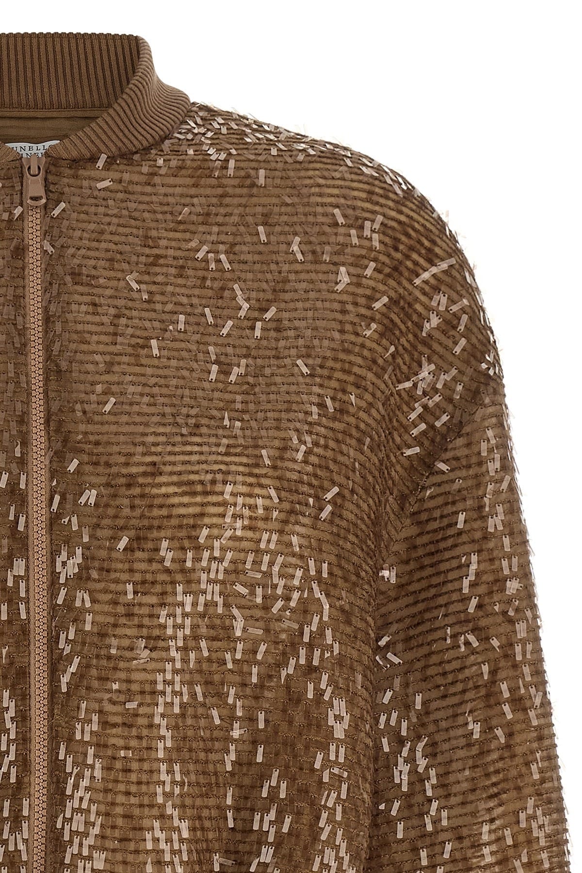 Brunello Cucinelli Brunello Cucinelli Silk Zip Cardigan