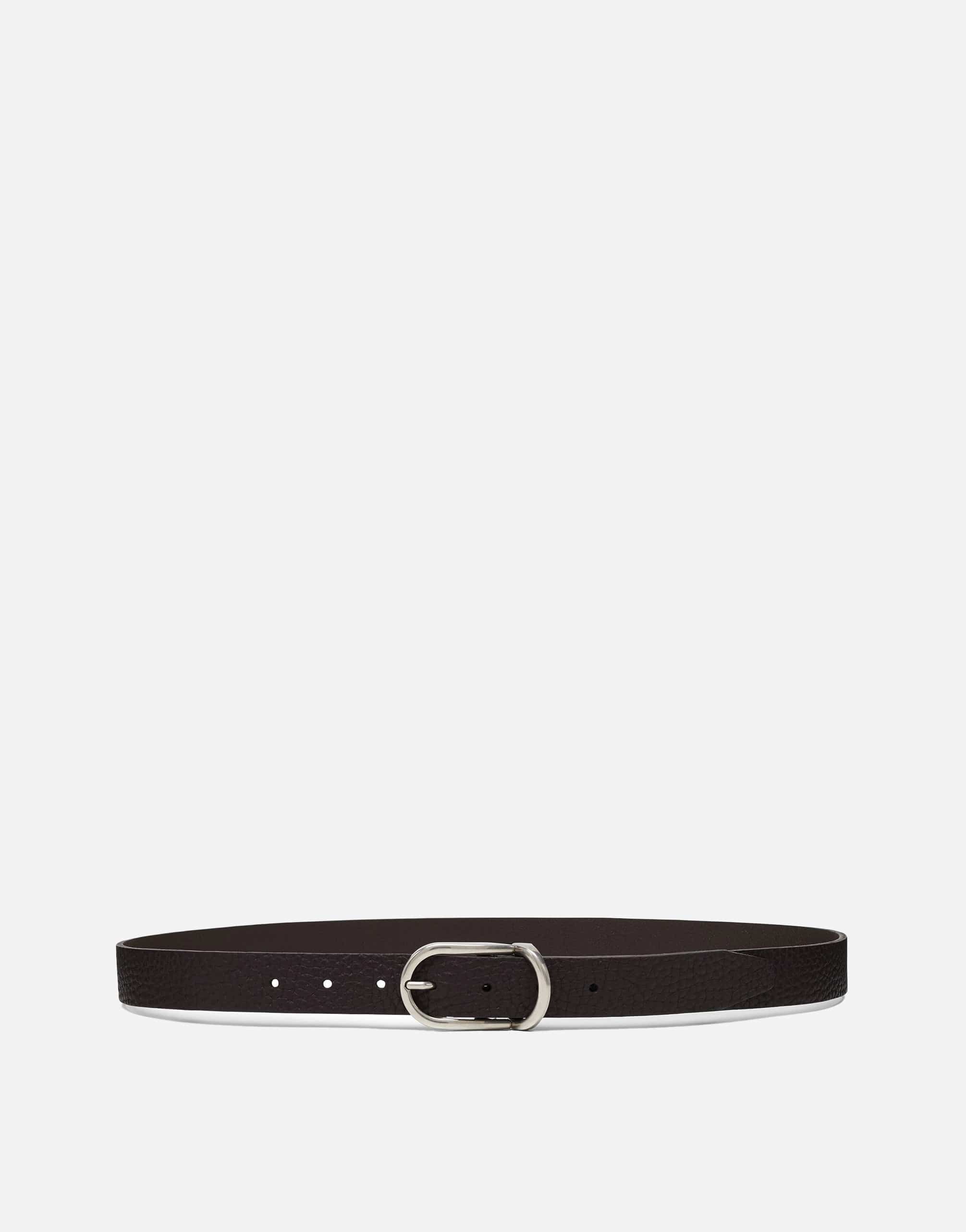 Brunello Cucinelli Silver-Tone Buckle Leather Belt