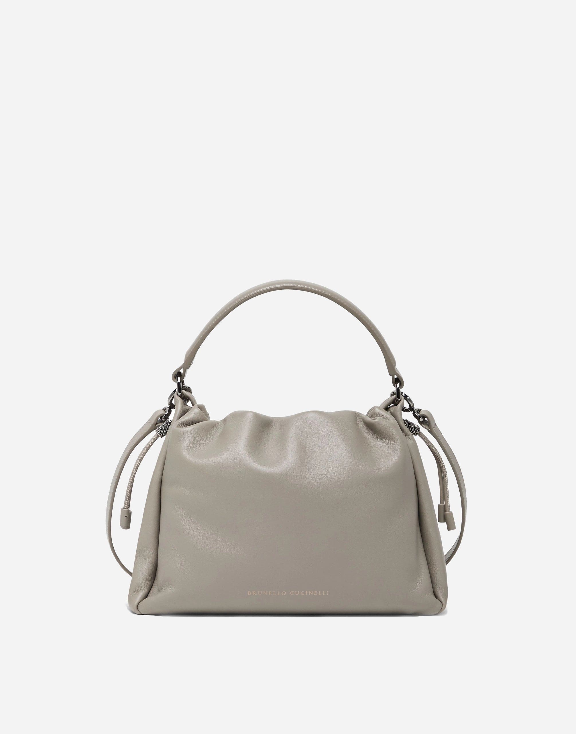 Brunello Cucinelli Small Mellow Leather Bucket Bag