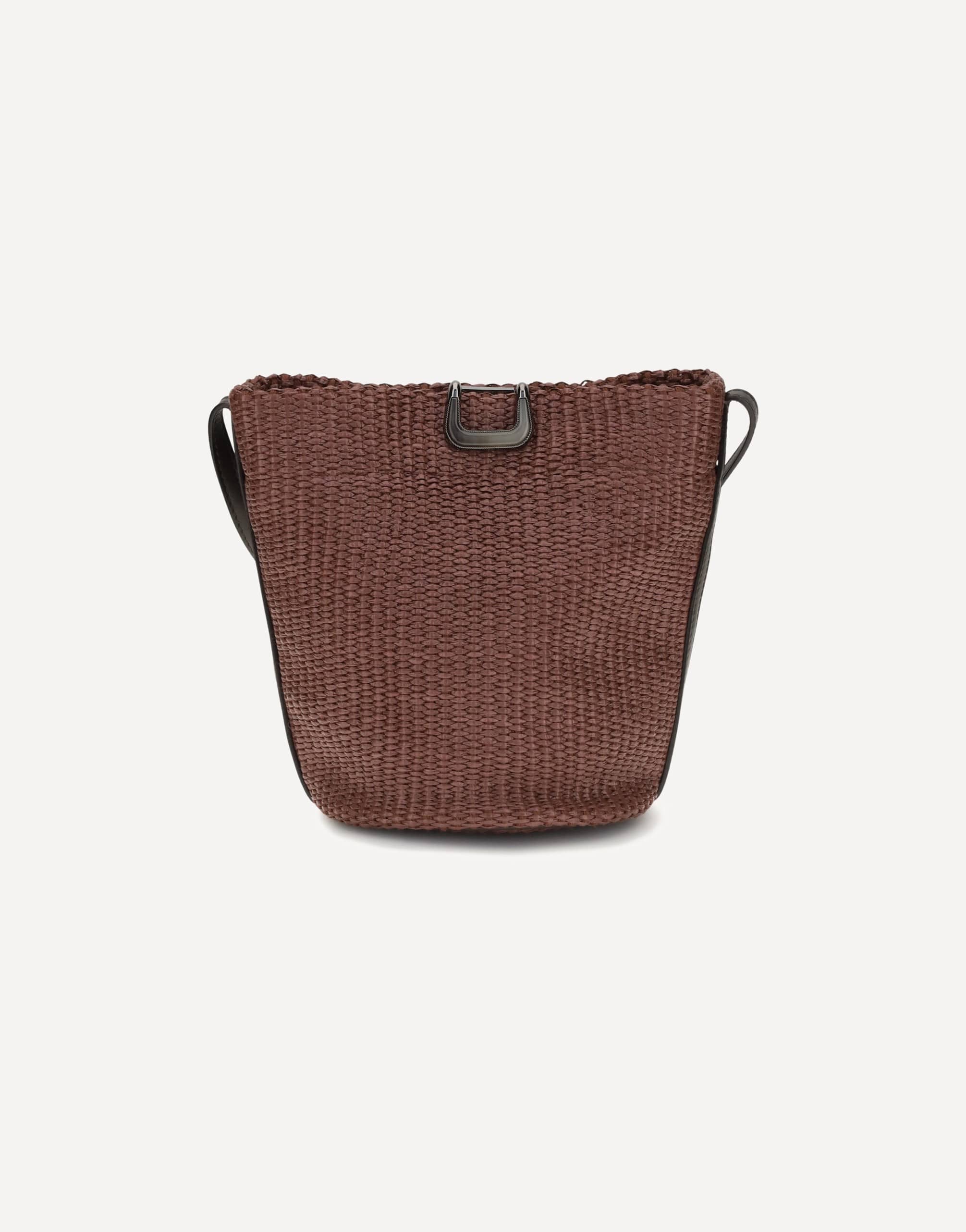 Brunello Cucinelli Brunello Cucinelli Small Sartorial Bucket Bag In Raffia