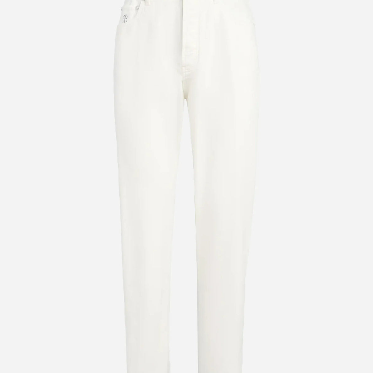 美品！！ CUCINELLI ホワイトデニム Brunello Cucinelli Snow Garment-Dyed Iconic Fit Jeans | Sendegaro IT