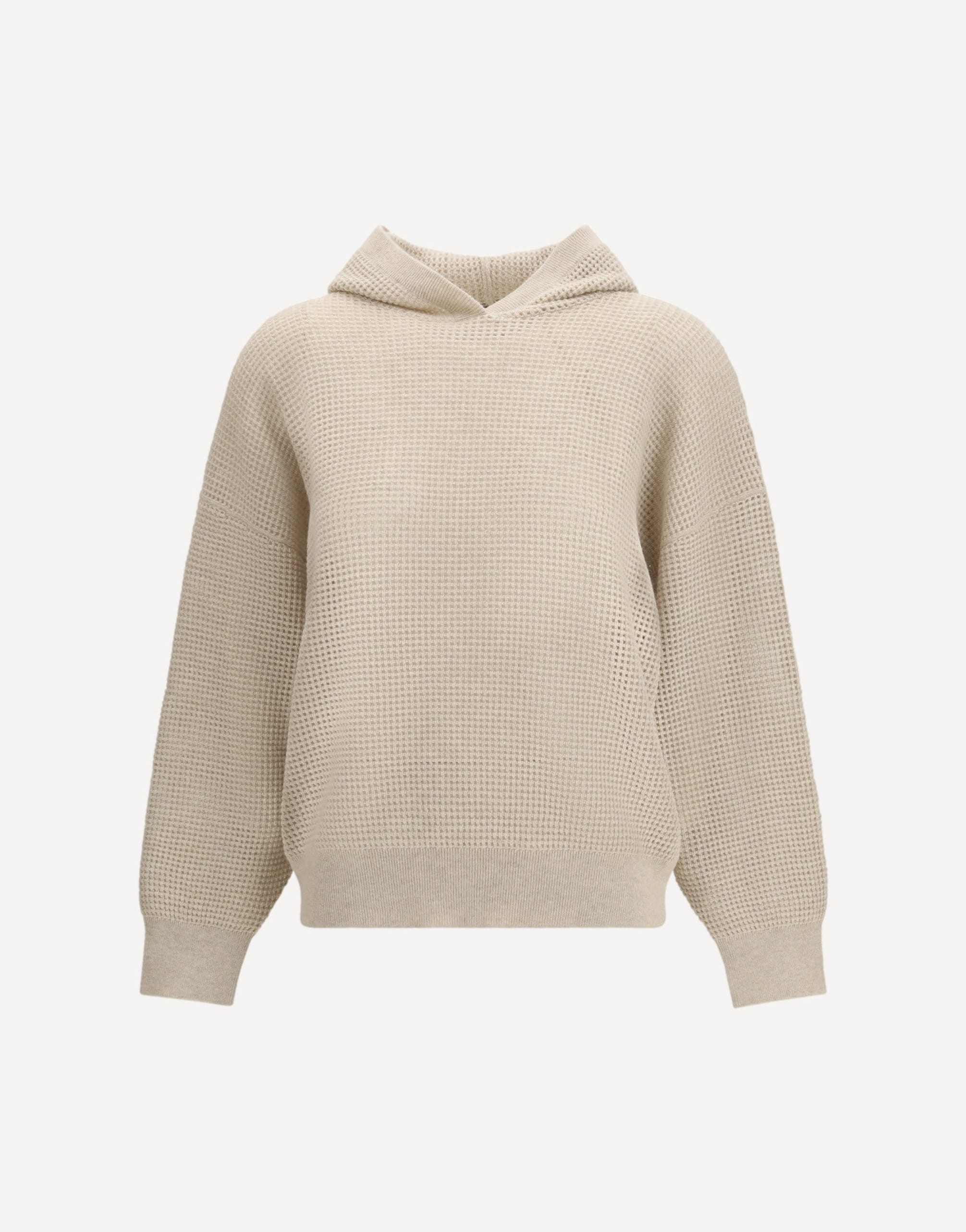 Brunello Cucinelli Sparkling Net Cotton Hooded Sweatshirt