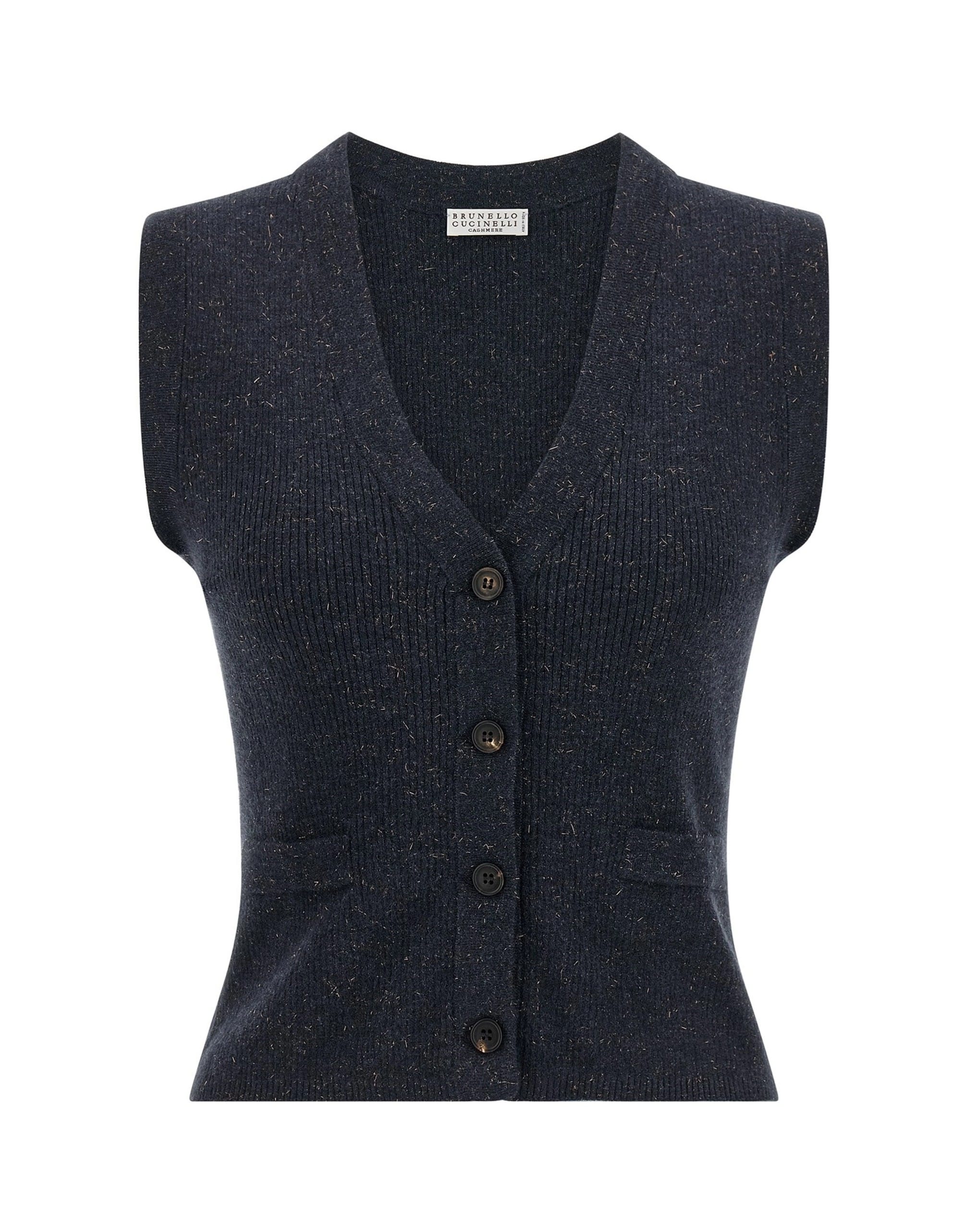Brunello Cucinelli Brunello Cucinelli Sparkling Ribbed Cashmere Vest