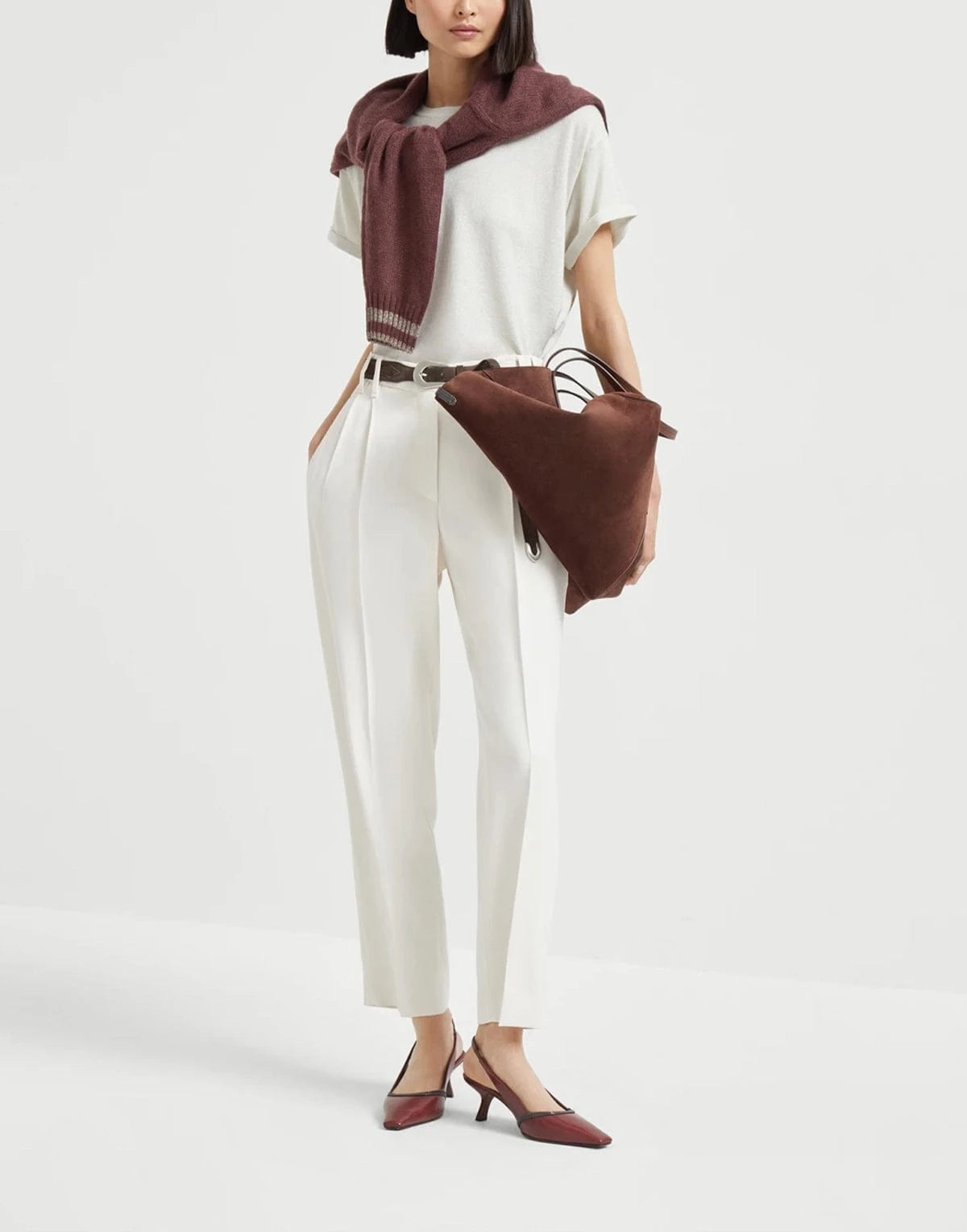 Brunello Cucinelli Sparkling Striped Cuffs Sweater | Sendegaro BE