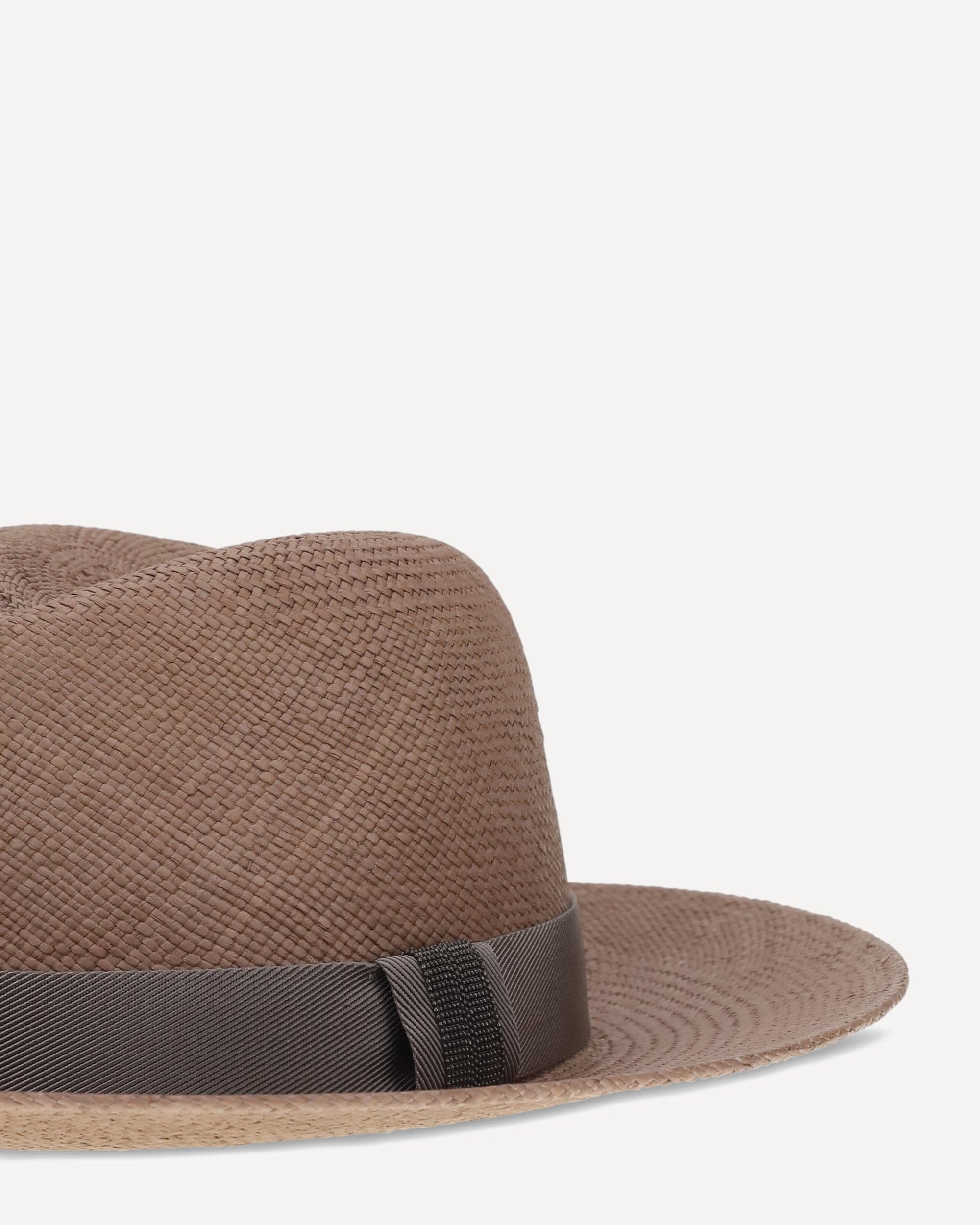 Brunello Cucinelli Brunello Cucinelli Straw Fedora Hat With Leather Band