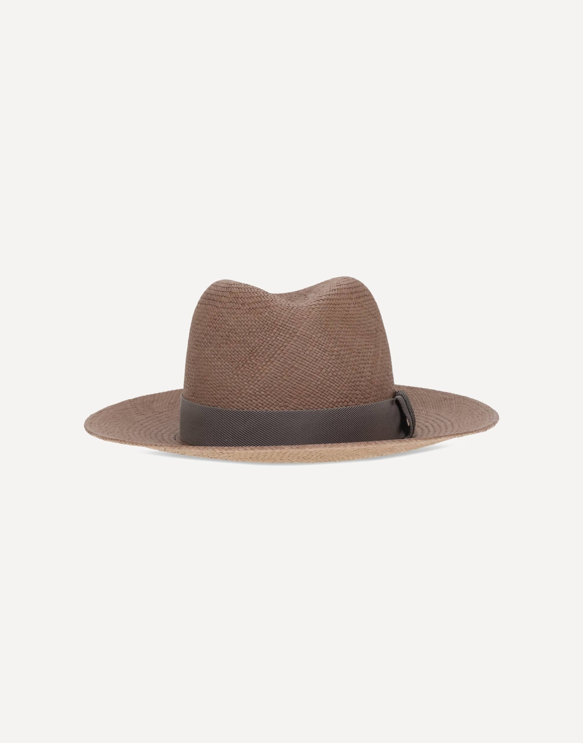 Brunello Cucinelli Brunello Cucinelli Straw Fedora Hat With Leather Band