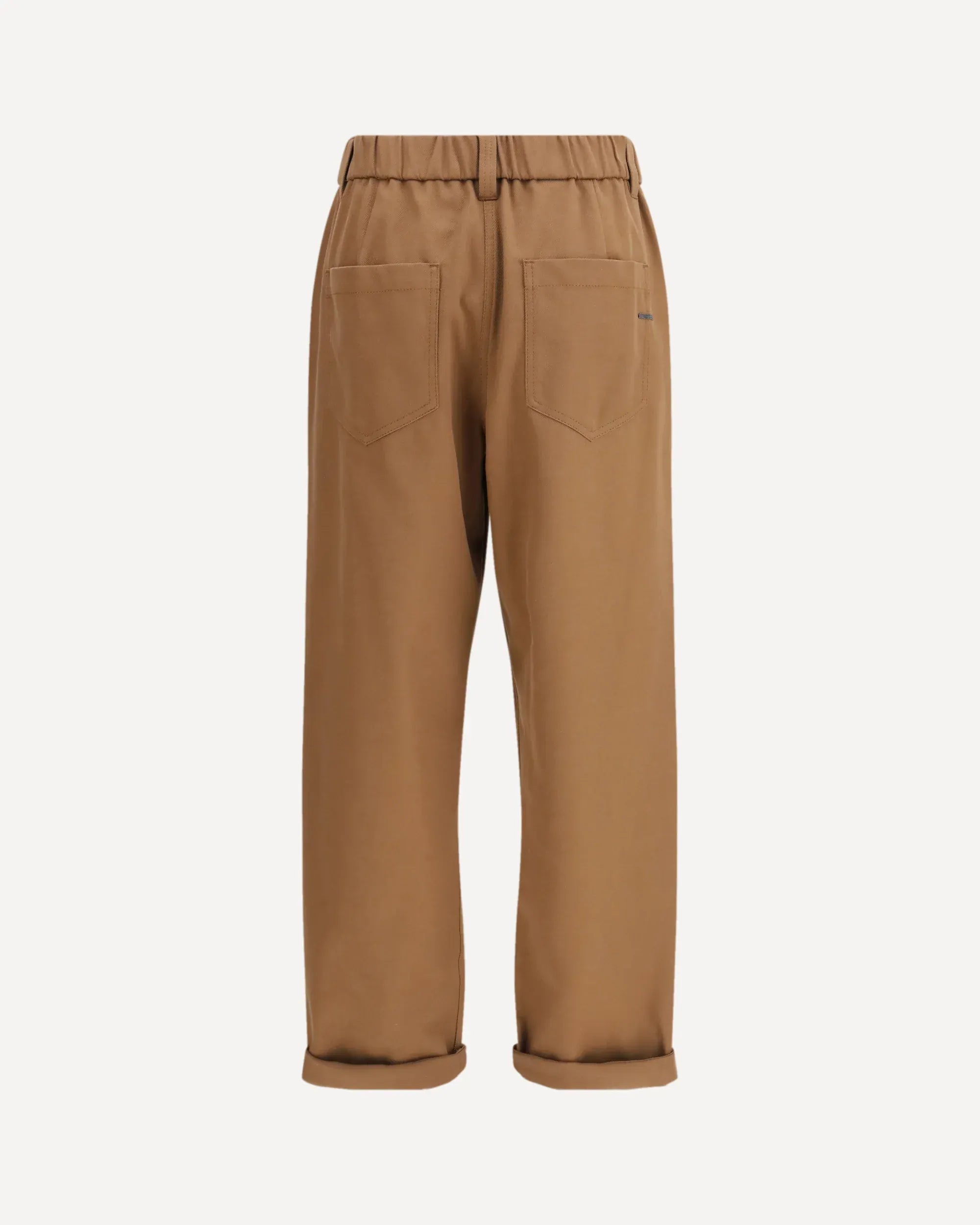 Brunello Cucinelli Stretch Cotton Baggy Pull-On Trousers