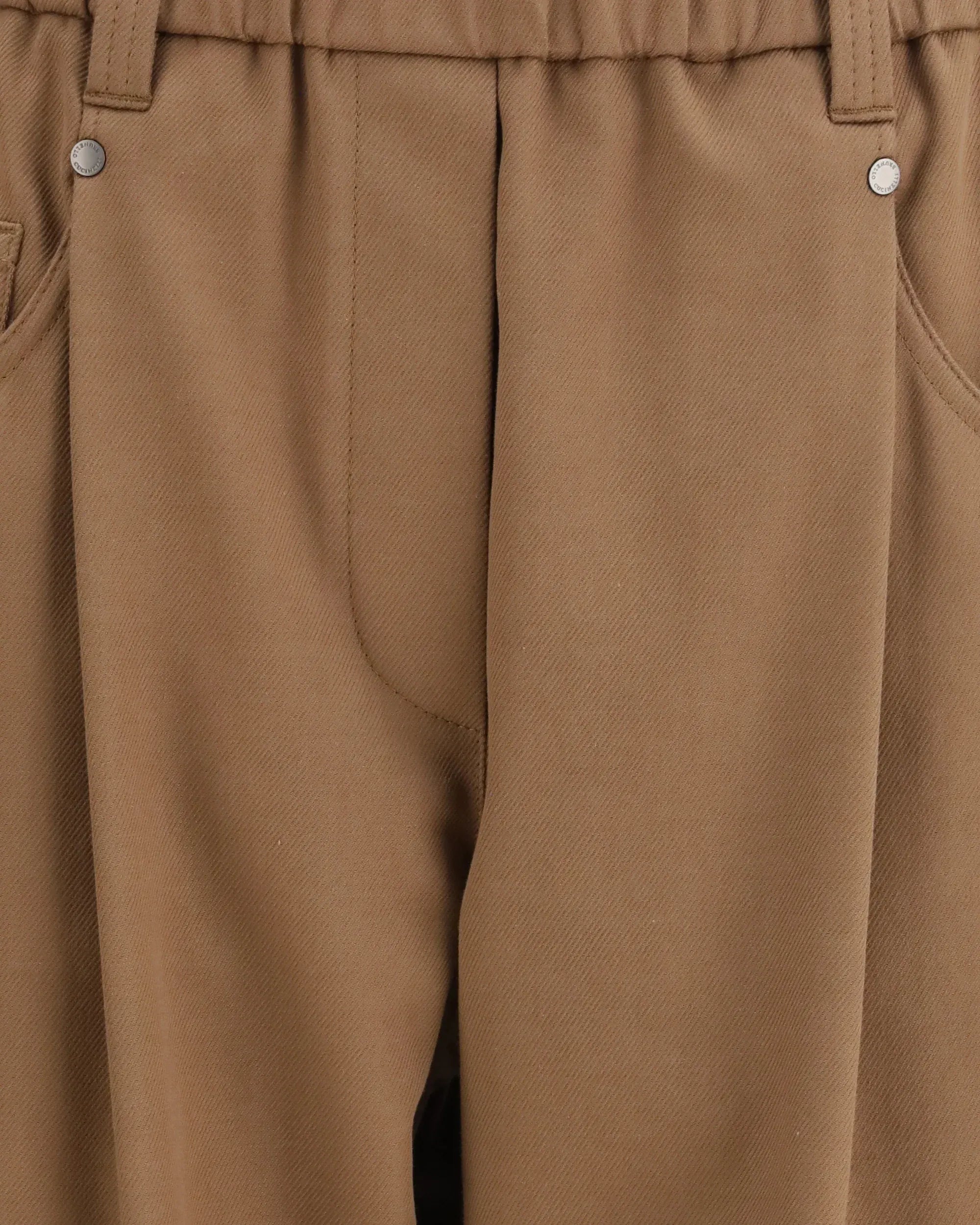 Brunello Cucinelli Stretch Cotton Baggy Pull-On Trousers