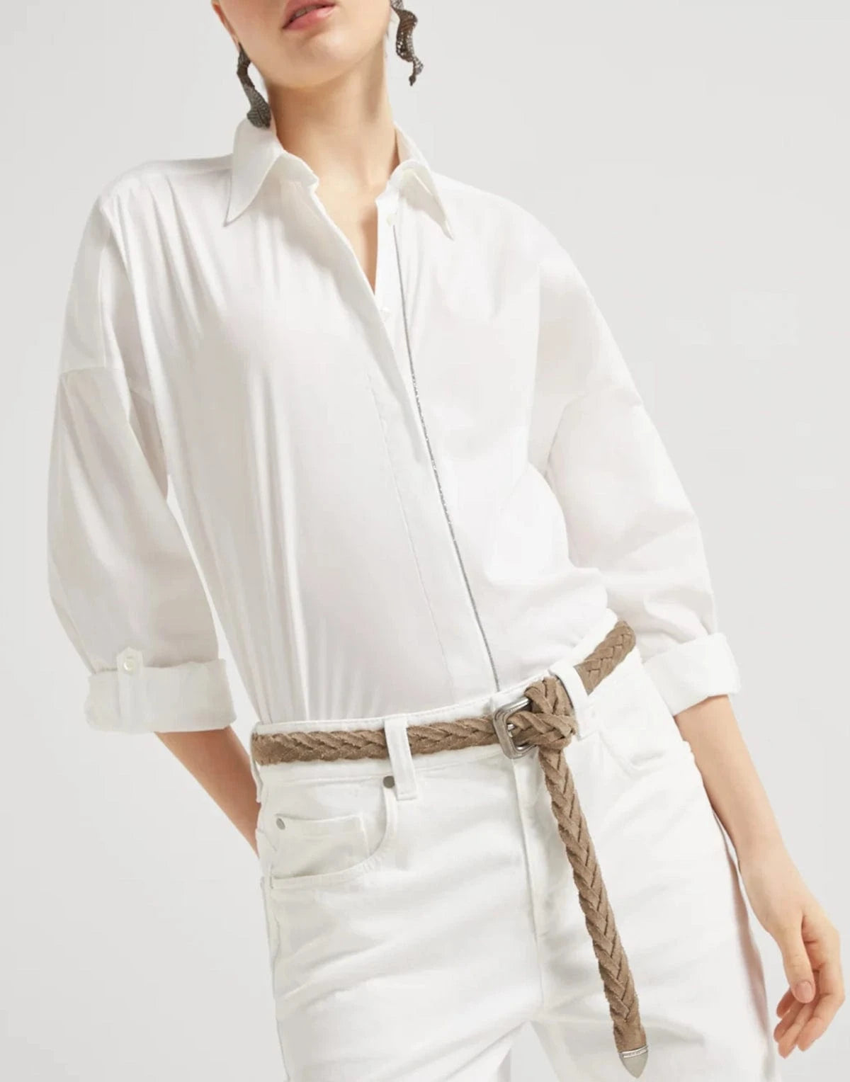 Brunello Cucinelli Stretch Cotton Poplin Shirt