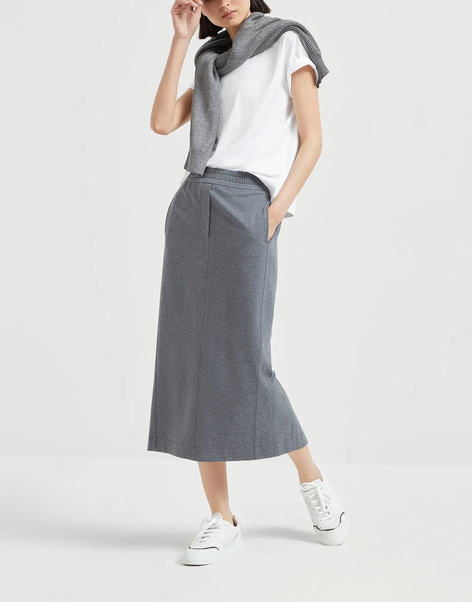 Brunello Cucinelli Stretch Cotton Precious Collar T-Shirt