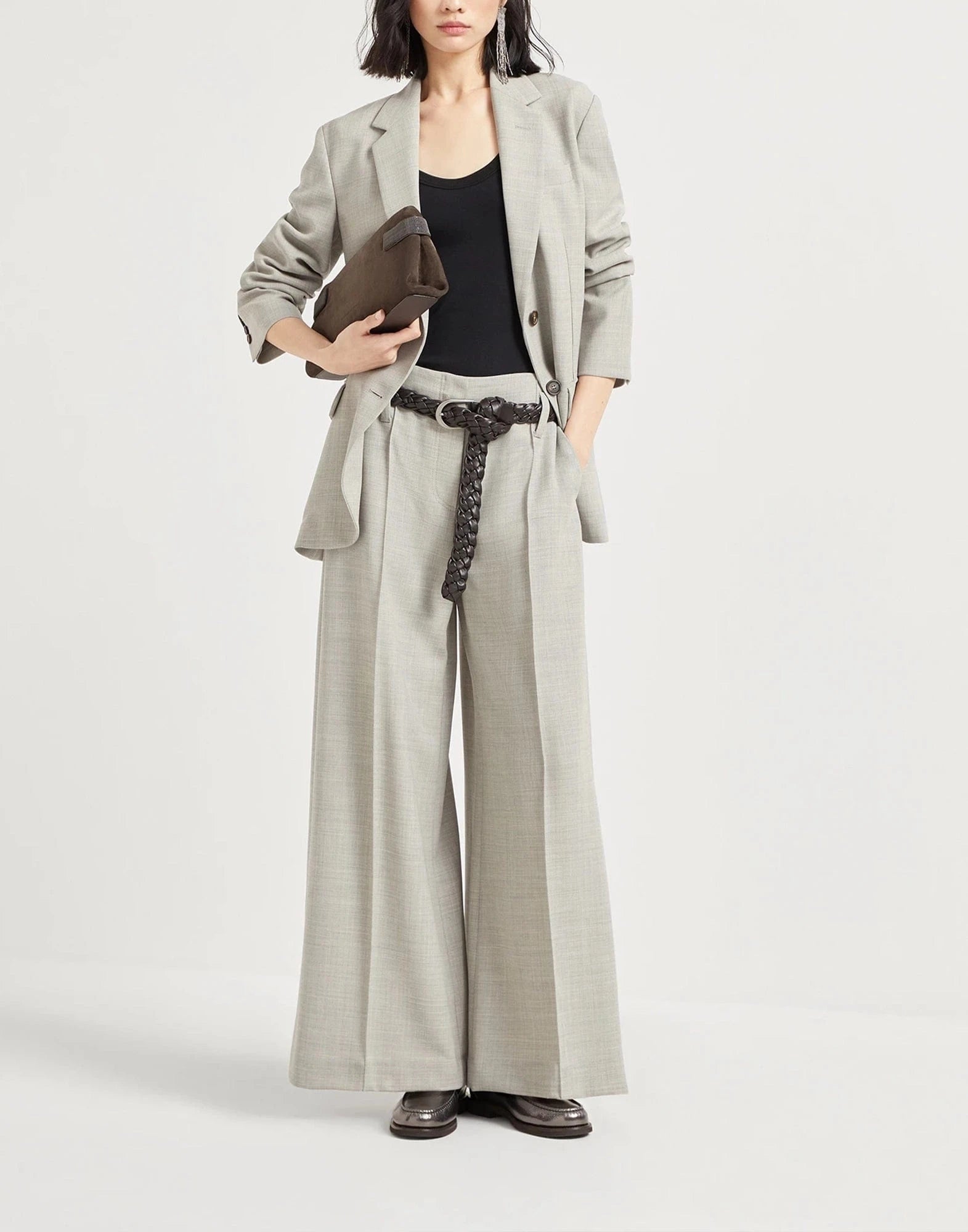 Brunello Cucinelli Stretch Cotton Ribbed Monili T-Shirt