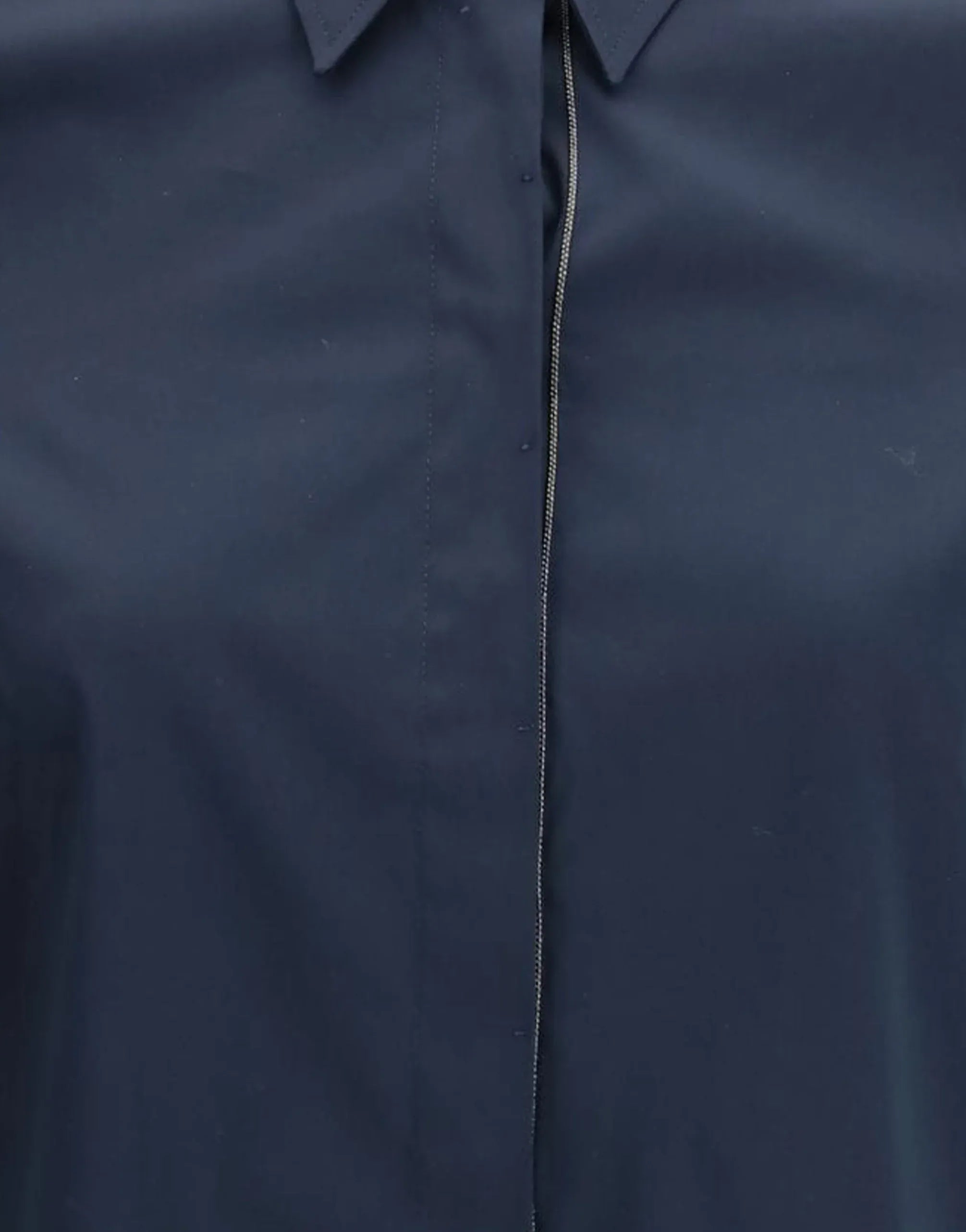 Brunello Cucinelli Stretch Cotton Shiny-Trim Poplin Shirt