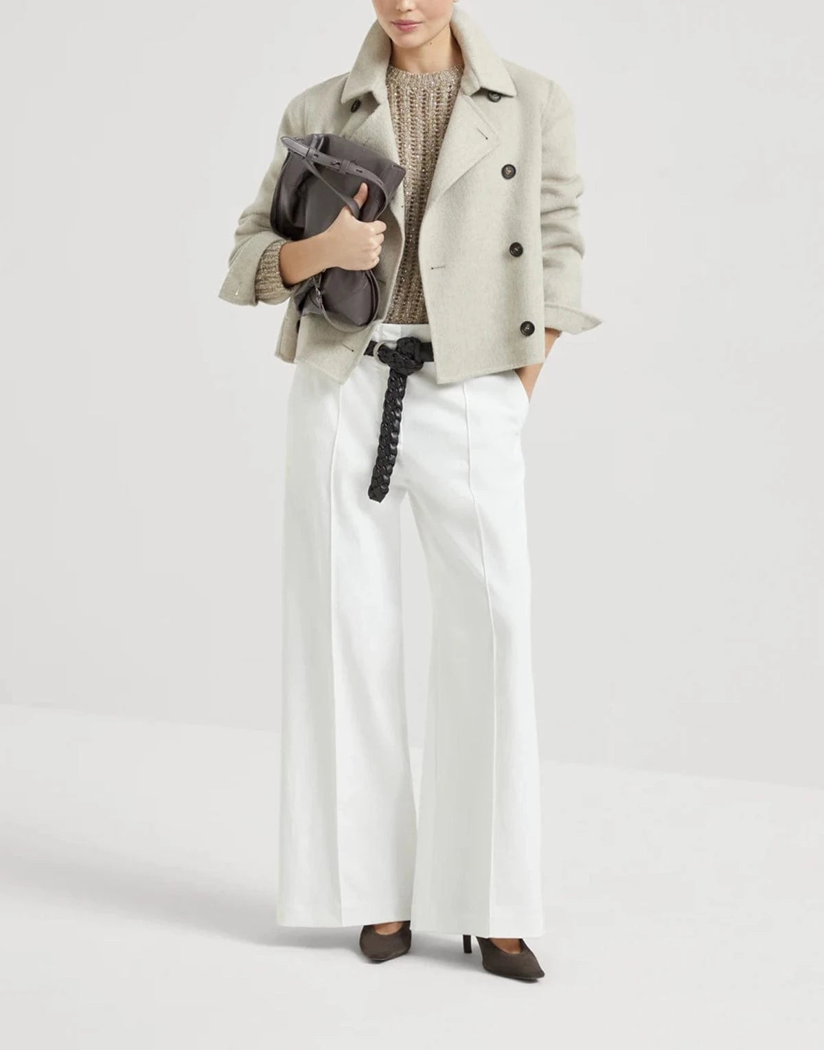 Brunello Cucinelli Stretch Denim Flared Sartorial Jeans