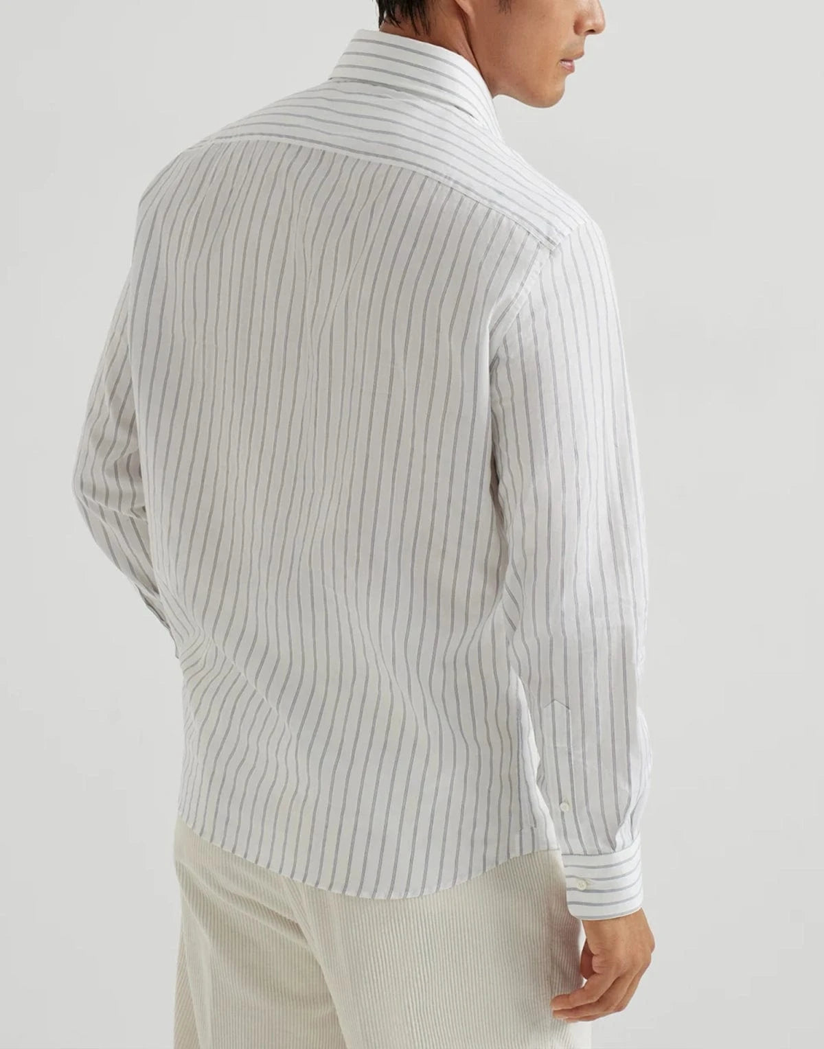 Brunello Cucinelli Striped Cotton Easy Fit Shirt