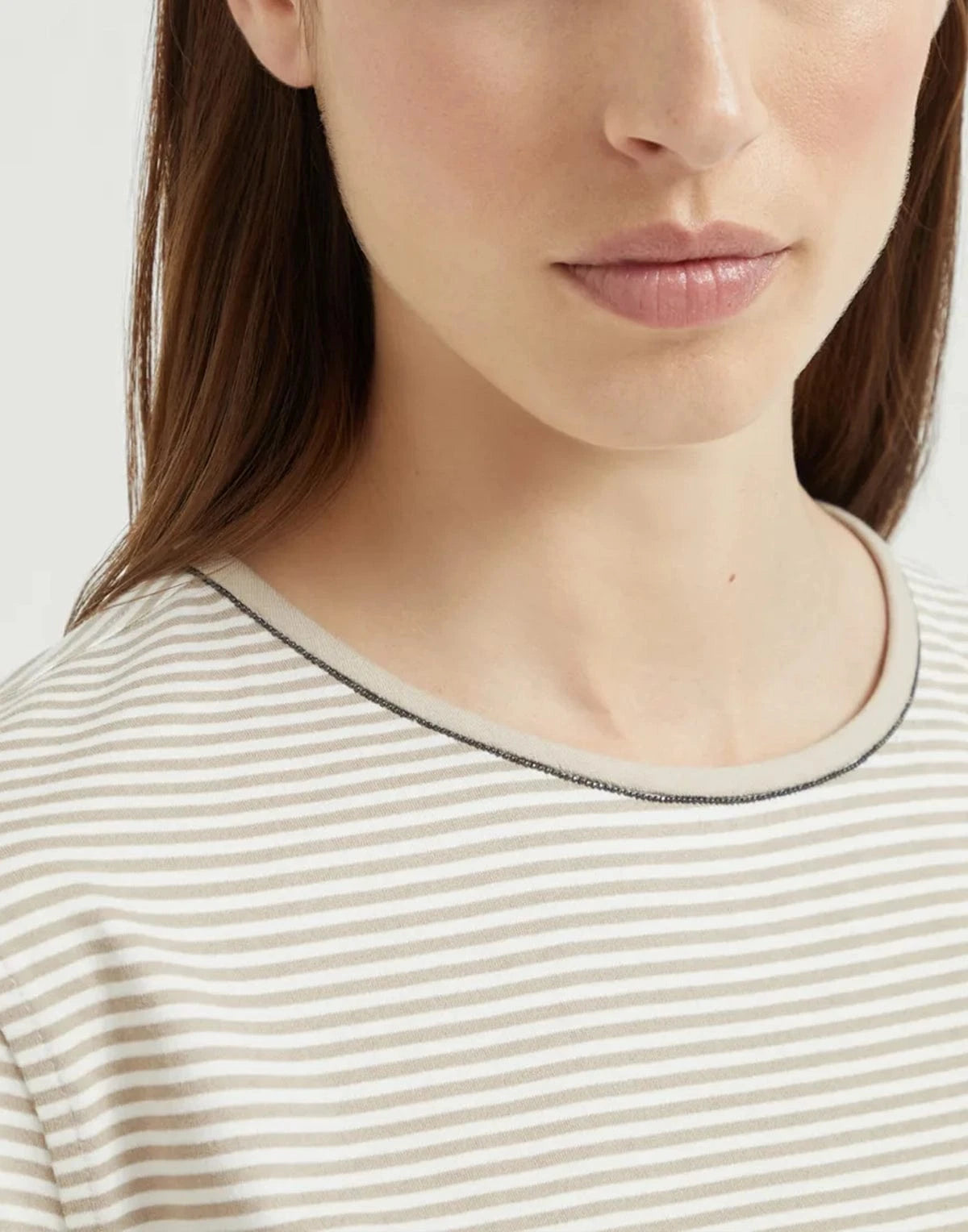 Brunello Cucinelli Striped Cotton Jersey T-Shirt
