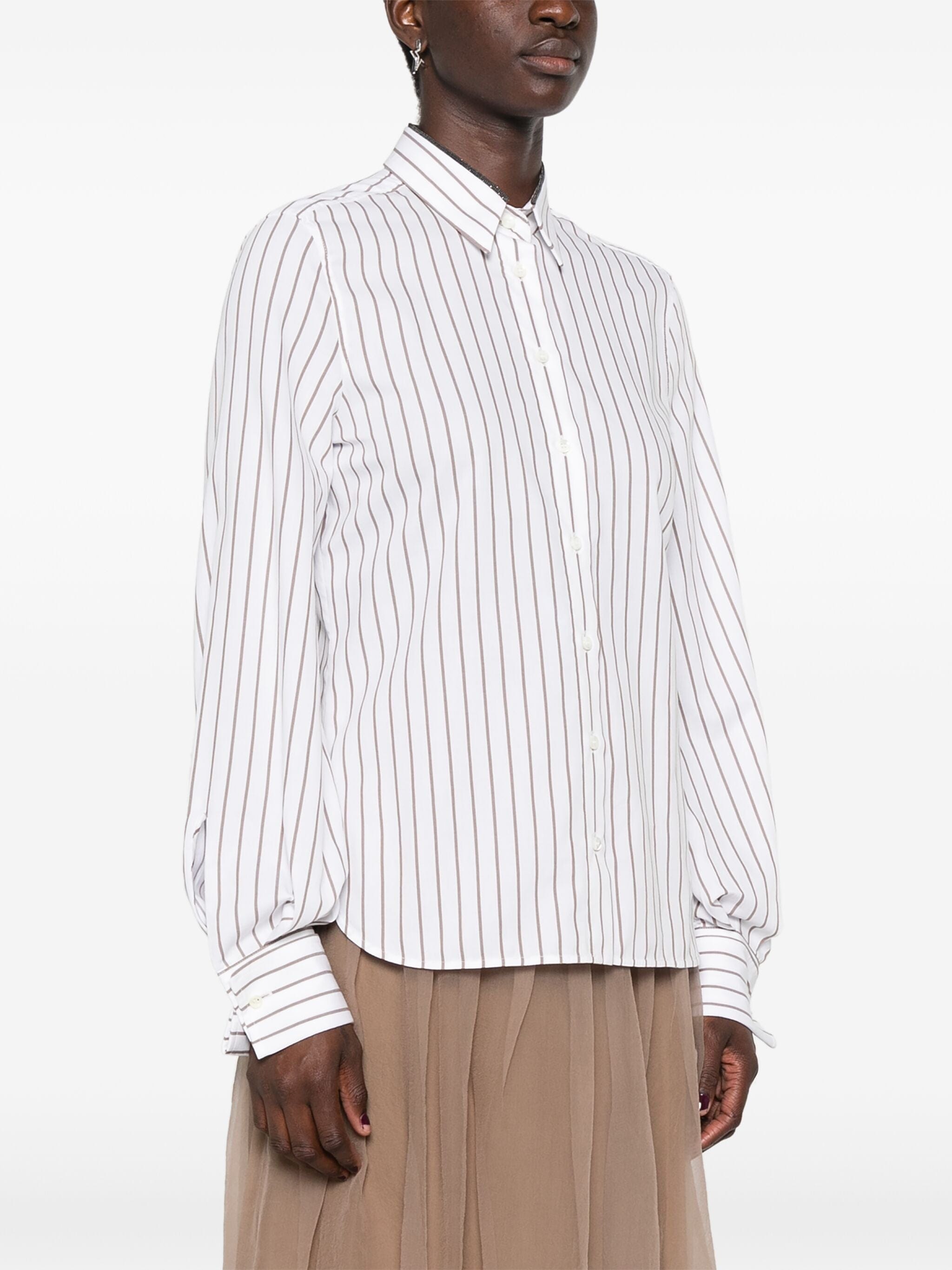 Brunello Cucinelli Striped Cotton Shirt