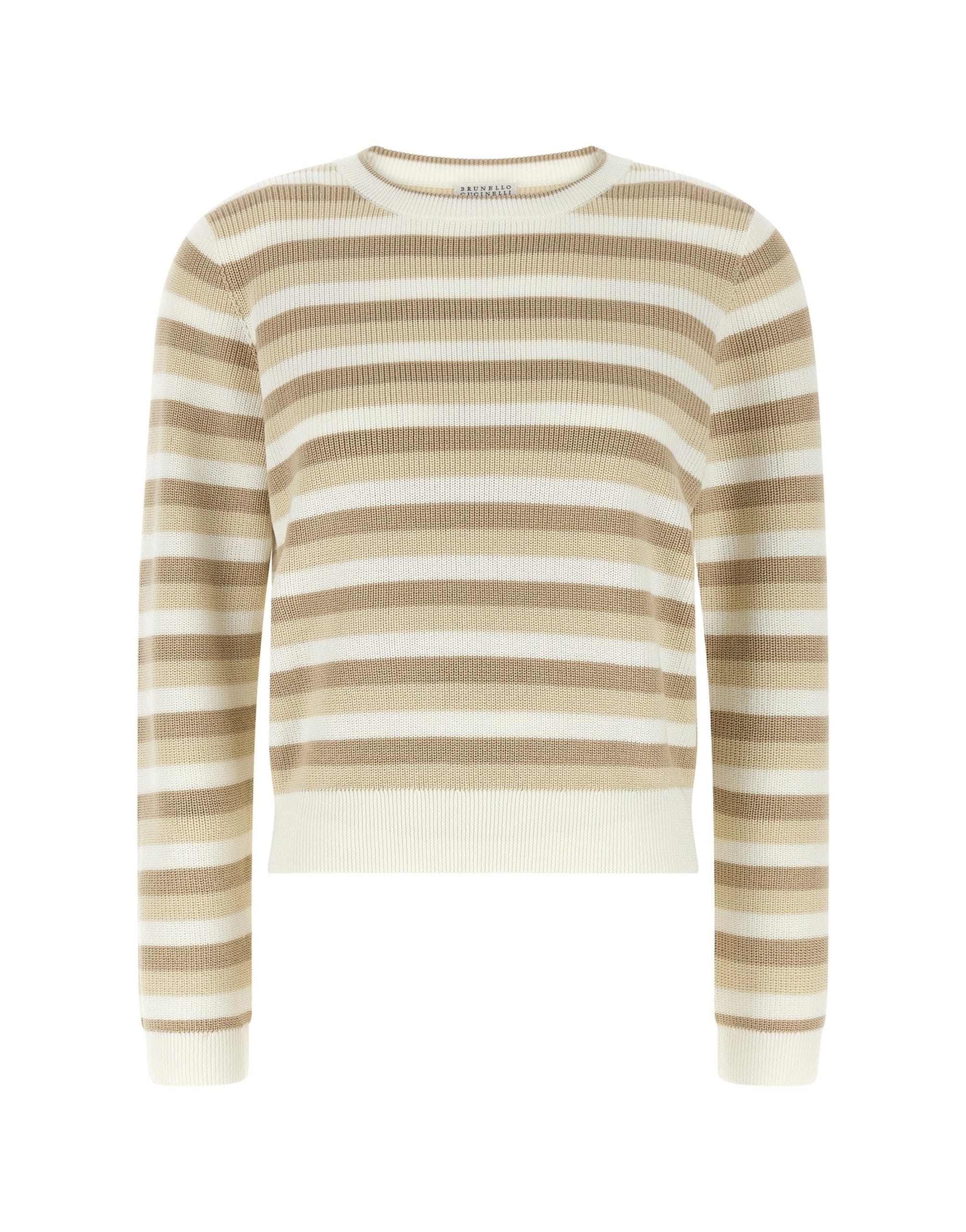 Brunello Cucinelli Brunello Cucinelli Striped Cotton Sweater