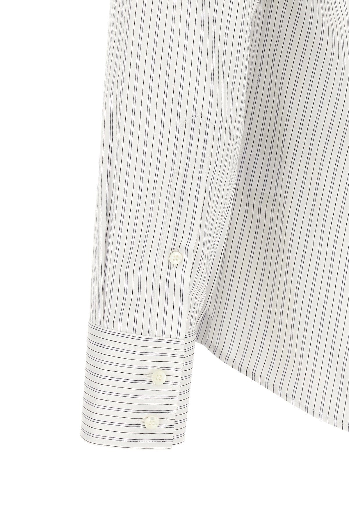 Brunello Cucinelli Striped French Collar Shirt