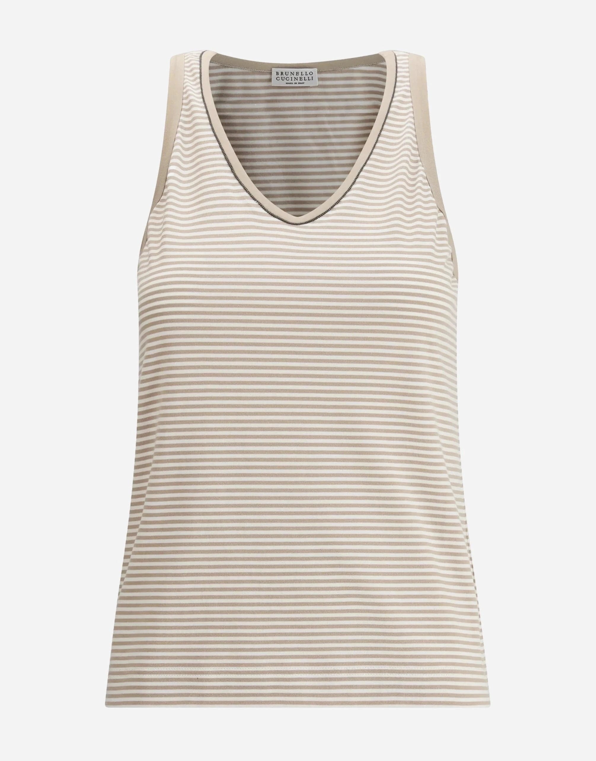Brunello Cucinelli Striped Jersey Top Tank