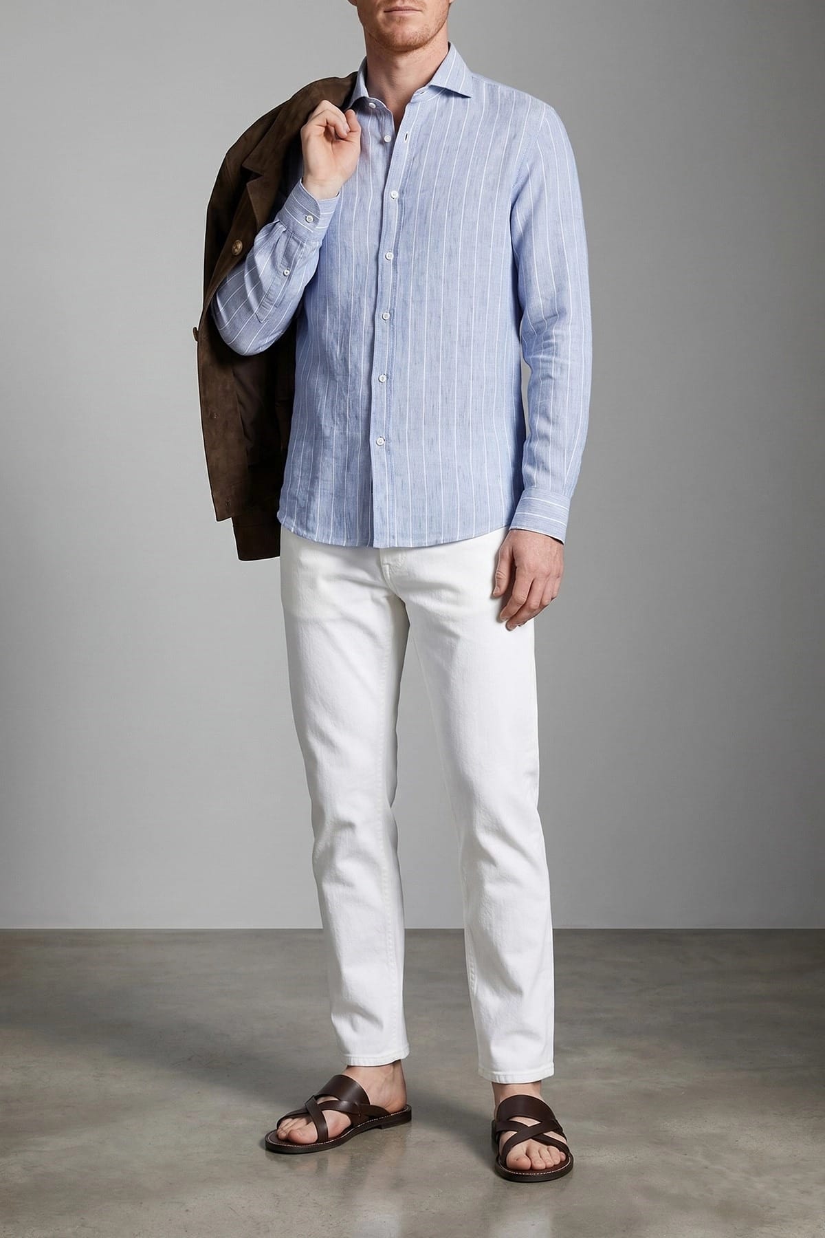 Brunello Cucinelli Brunello Cucinelli Striped Linen Shirt