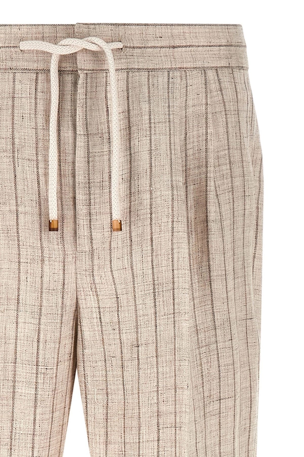 Brunello Cucinelli Brunello Cucinelli Striped Linen Trousers