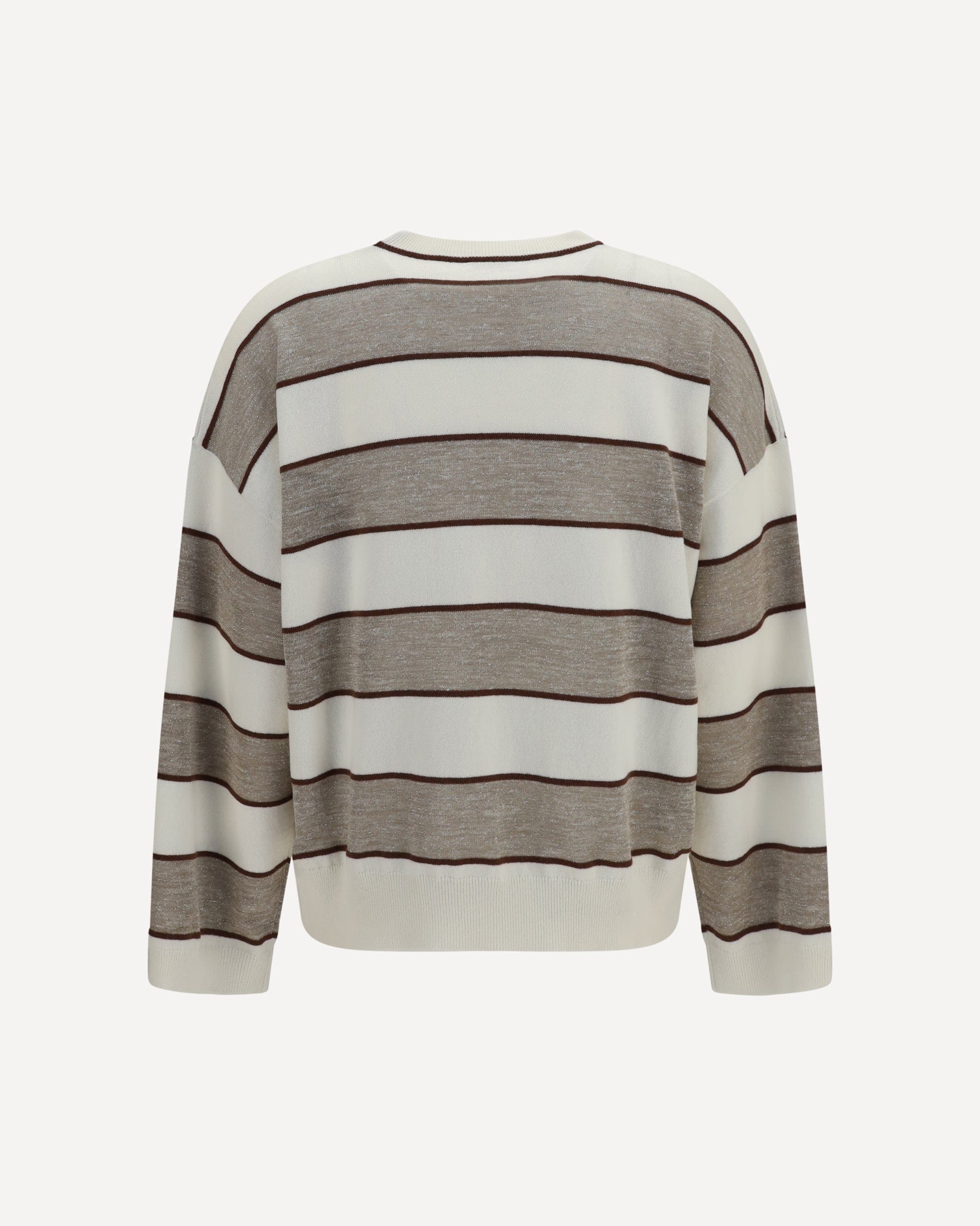 Brunello Cucinelli Striped Long-Sleeve Sweater - alternate view