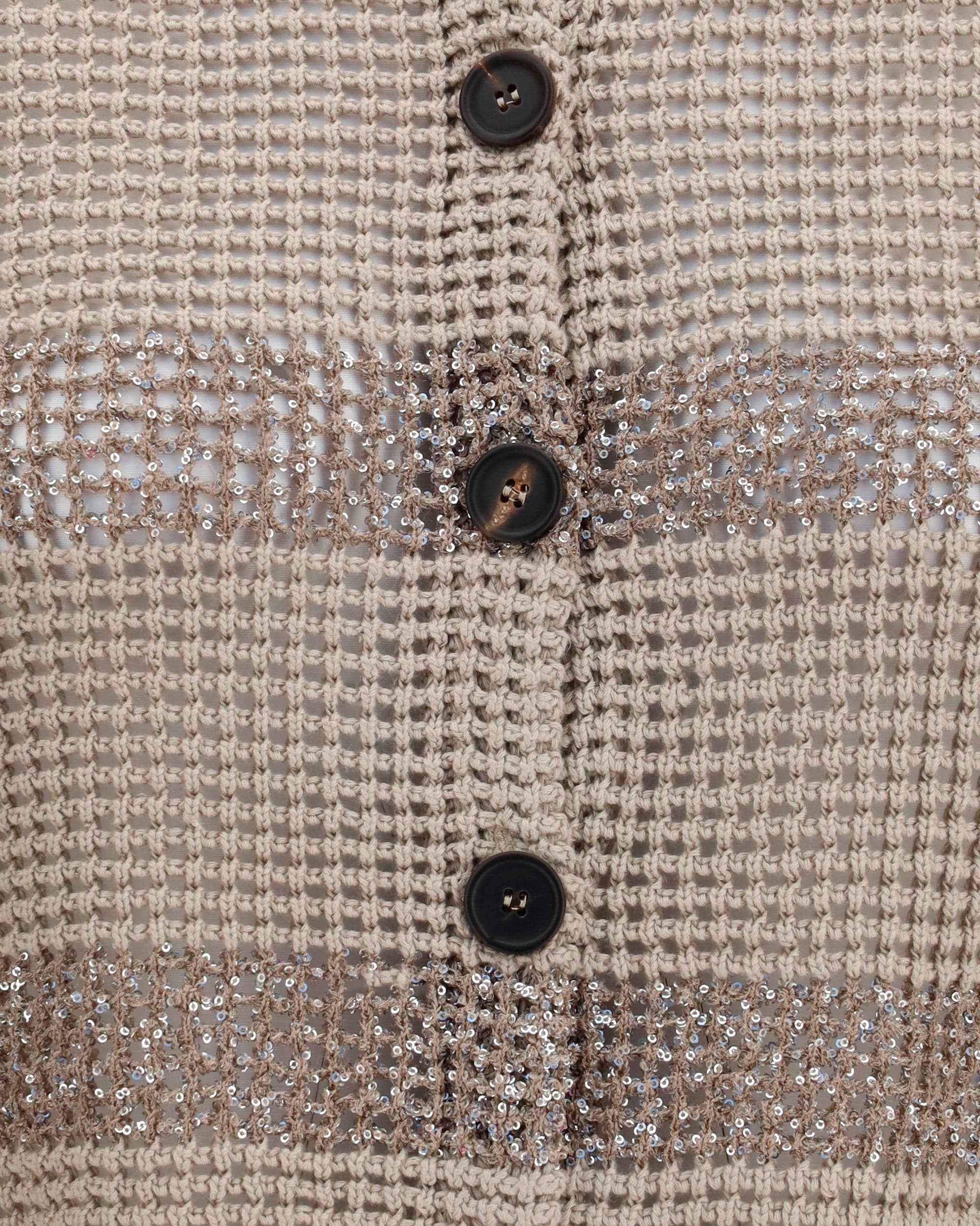 Brunello Cucinelli Brunello Cucinelli Striped Openwork Cotton Cardigan