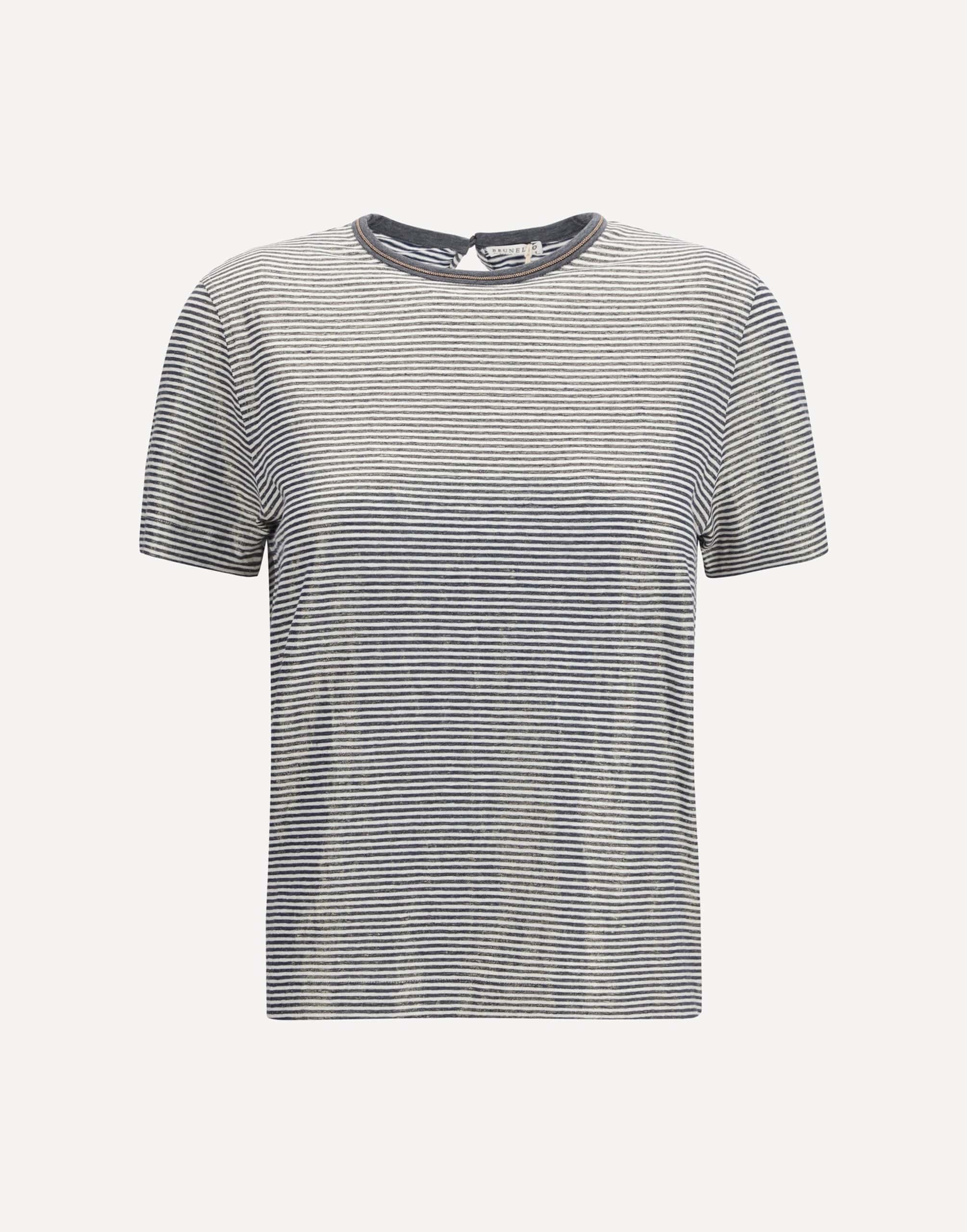 Brunello Cucinelli Striped Short-Sleeve Crewneck T-Shirt