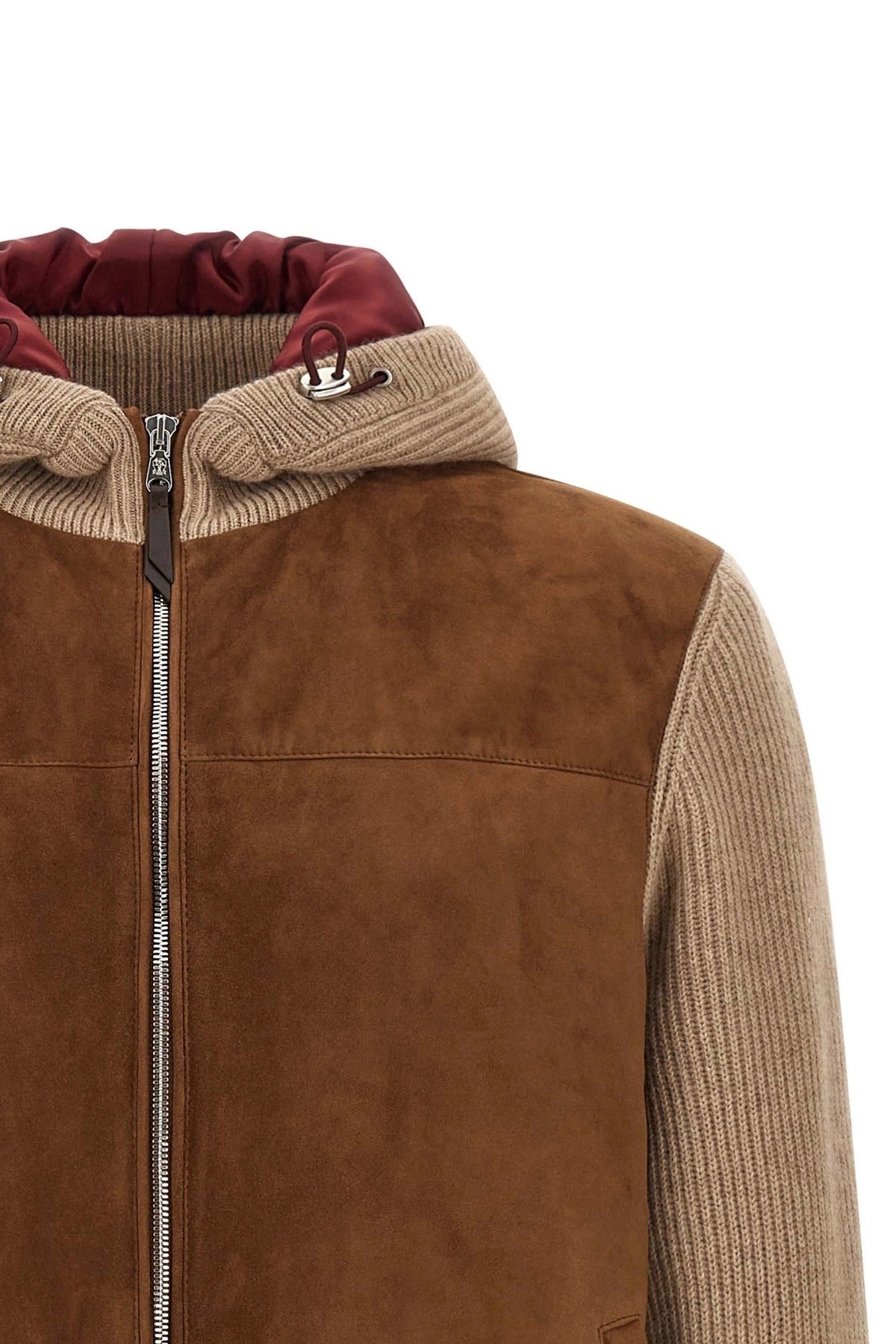 Brunello Cucinelli Suede And Cashmere Bomber Jacket