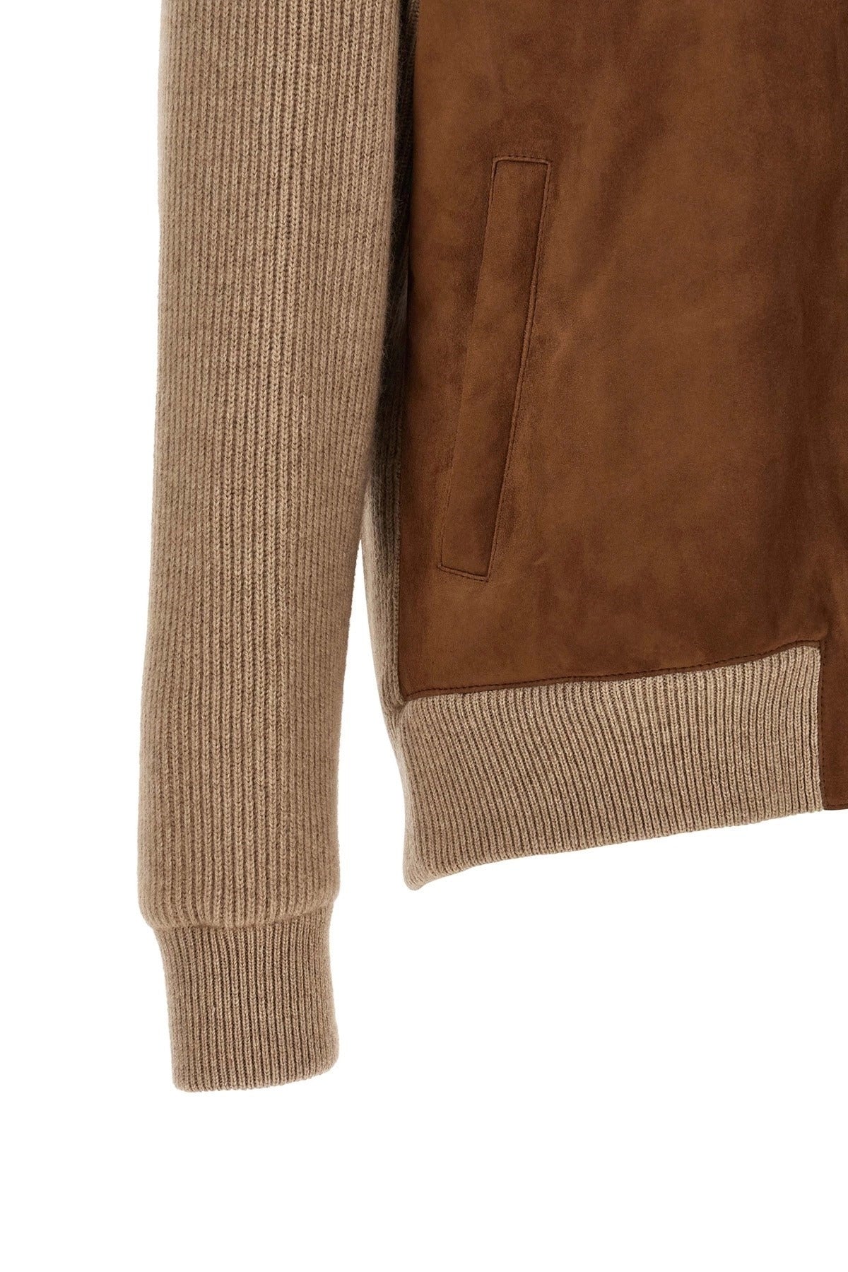 Brunello Cucinelli Suede And Cashmere Bomber Jacket