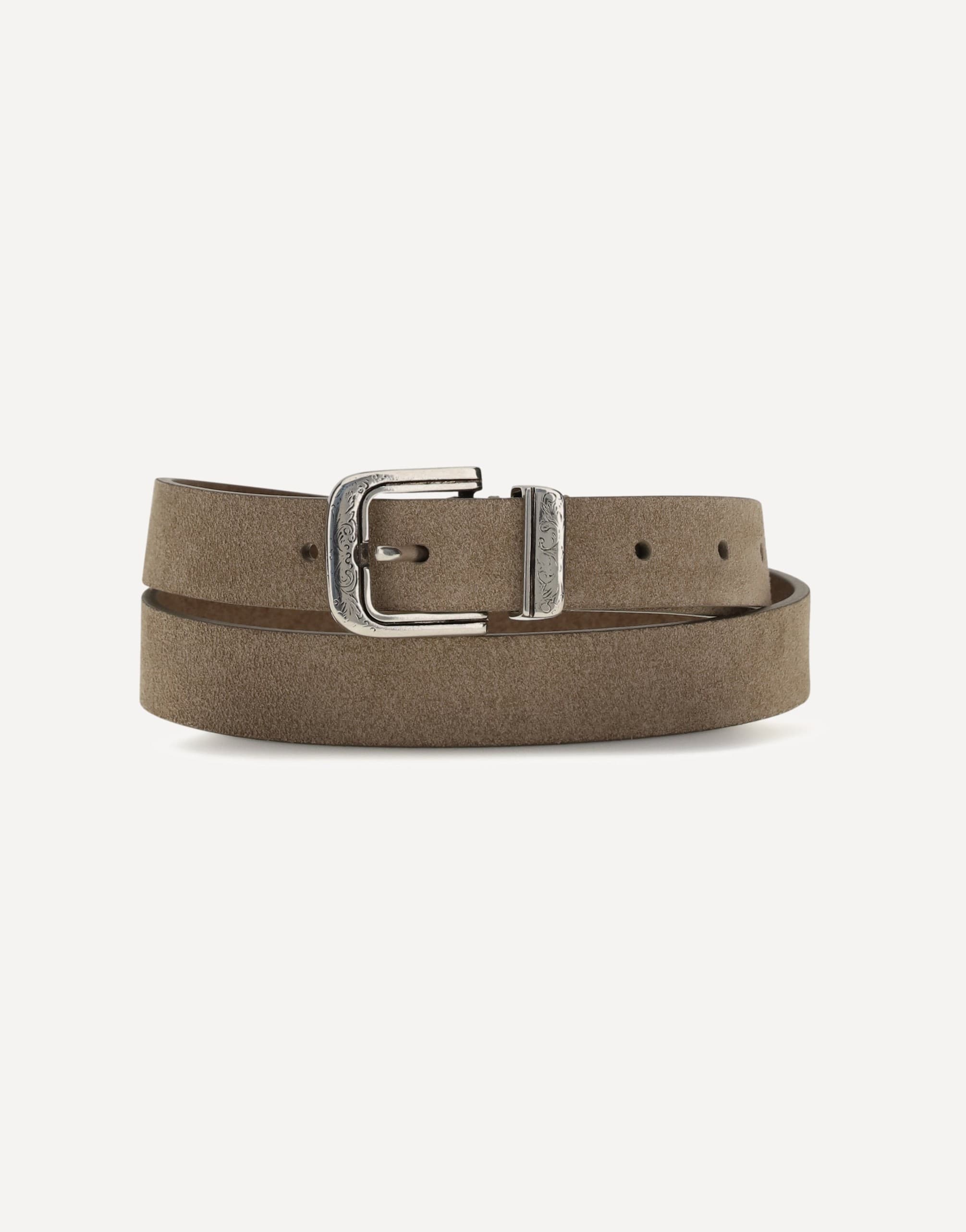 Brunello Cucinelli Brunello Cucinelli Suede Belt With Vintage-Effect Buckle