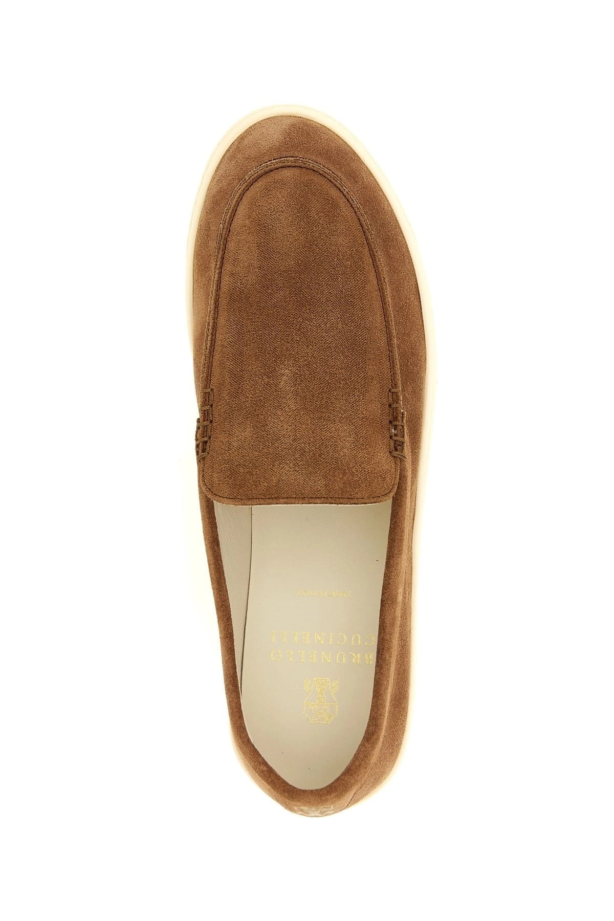 Brunello Cucinelli Suede Chevron Loafers | Sendegaro IT
