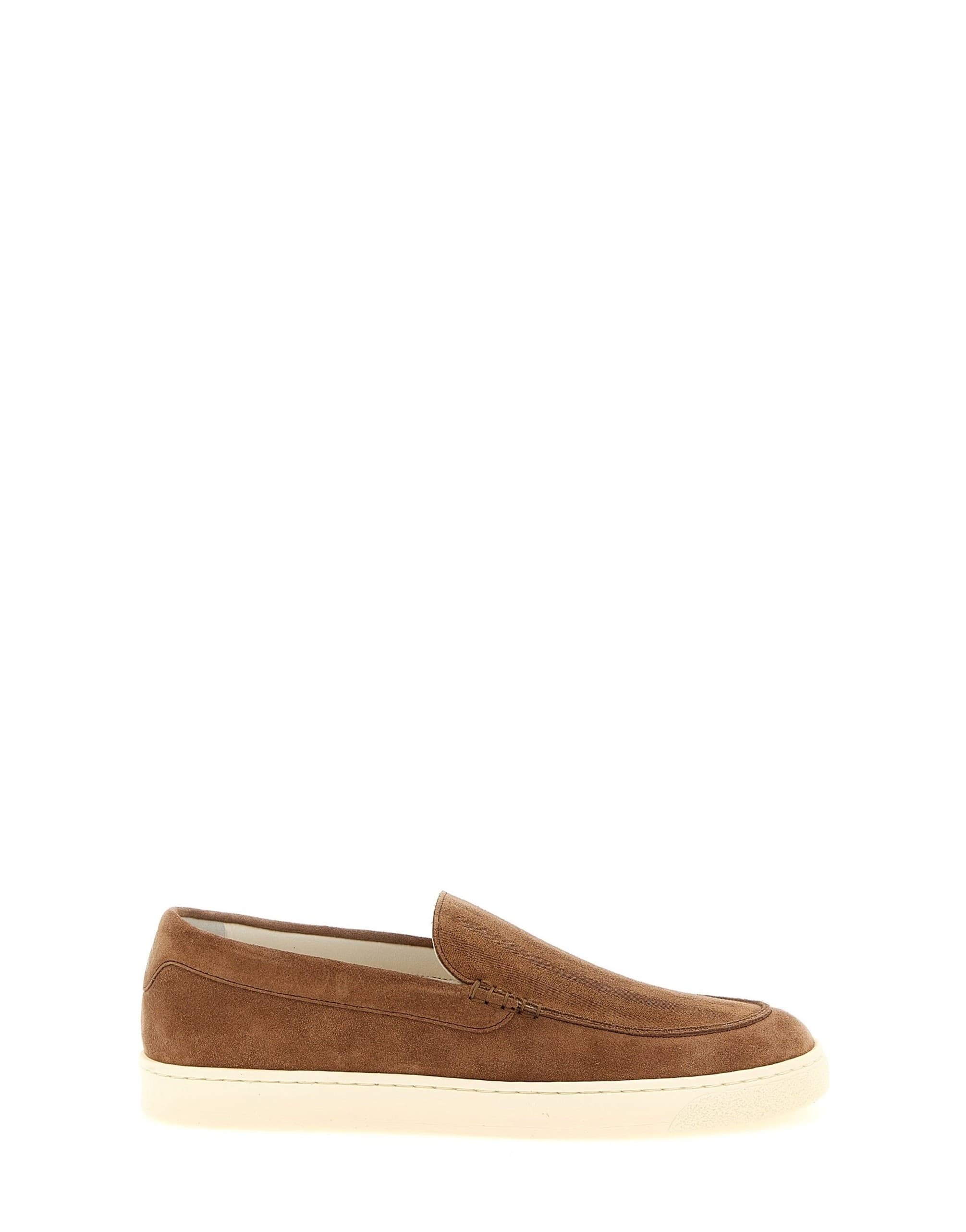 Brunello Cucinelli Suede Chevron Loafers | Sendegaro IT