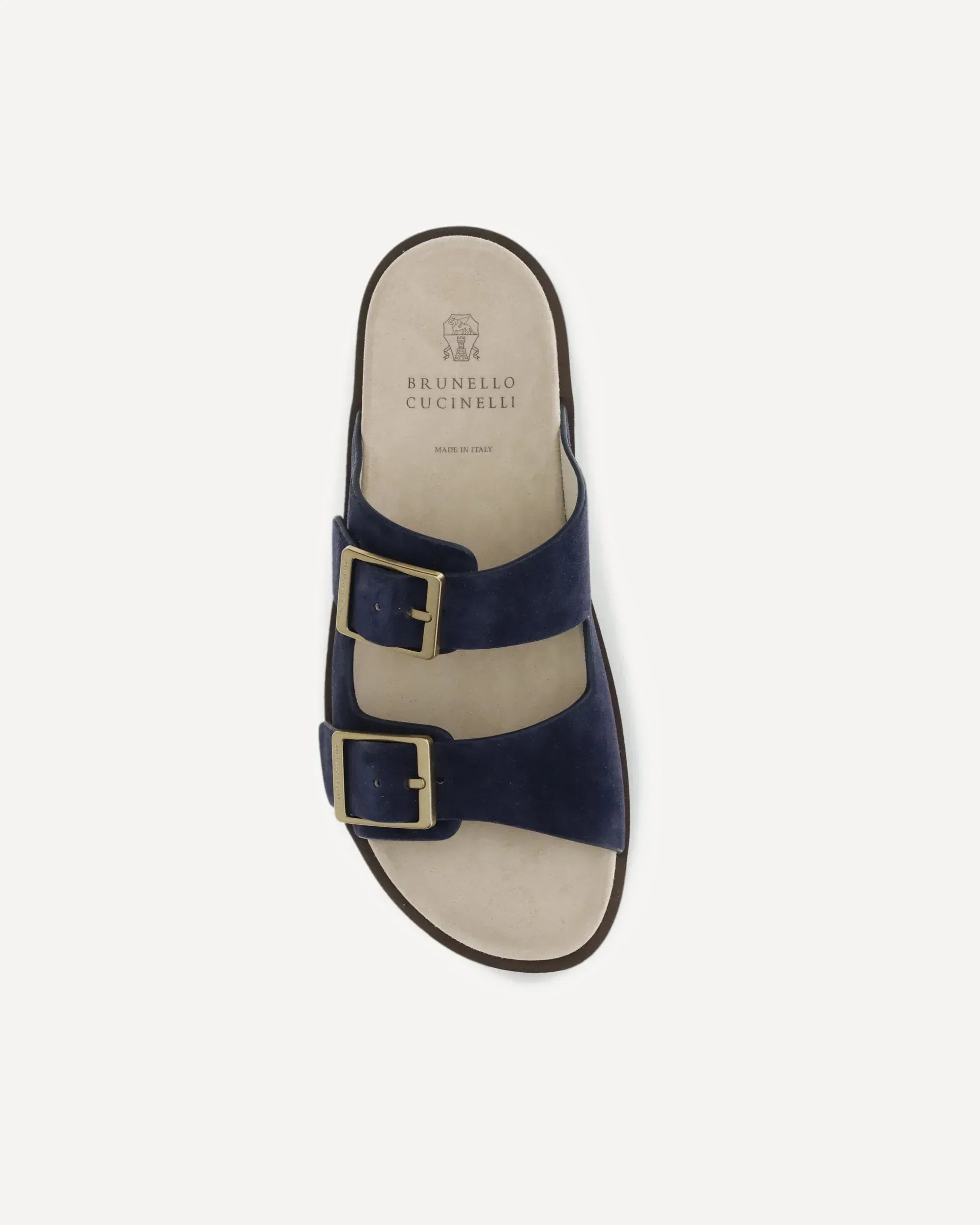 Brunello Cucinelli Suede Double-Strap Sandals