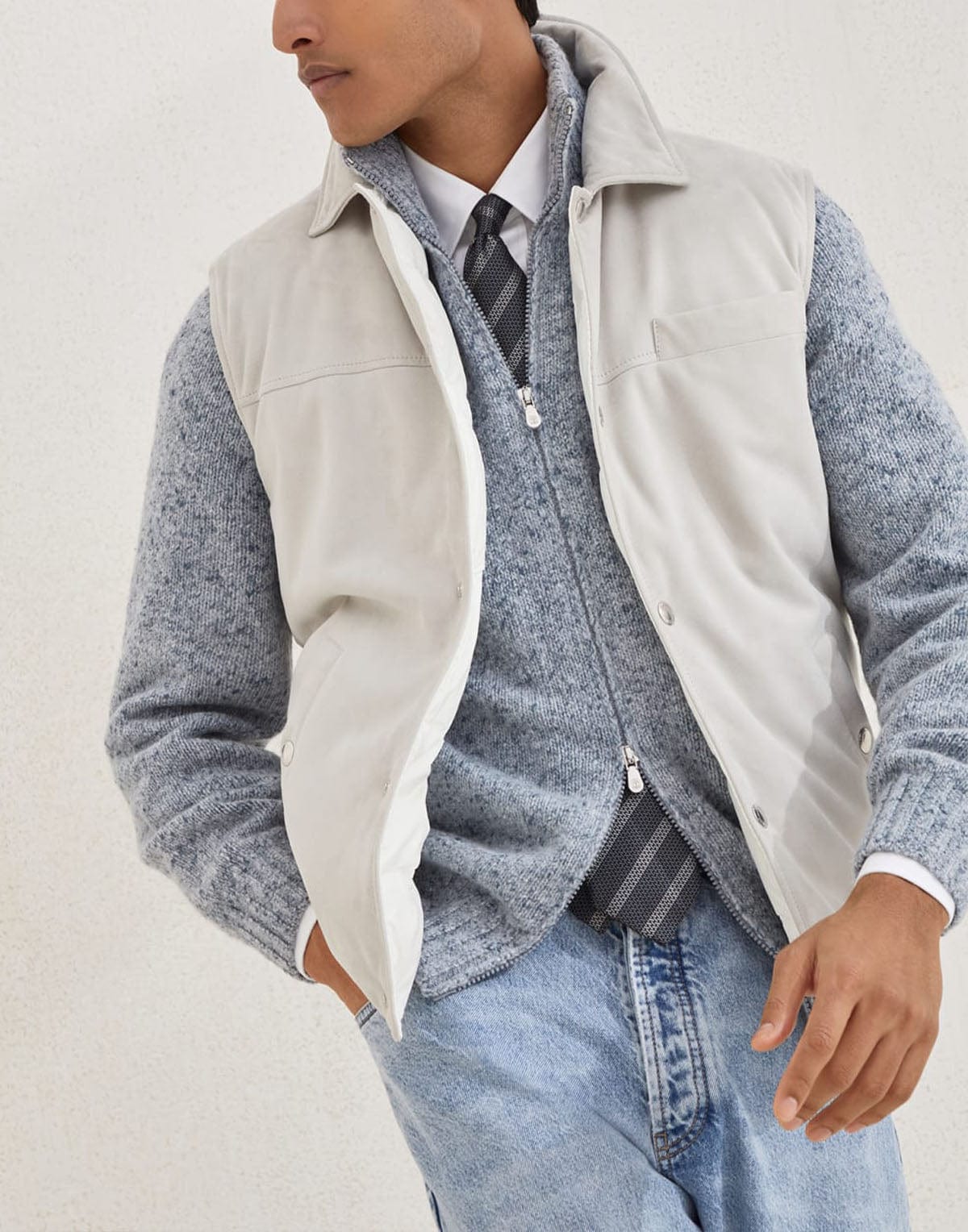 Brunello Cucinelli Suede Down Vest