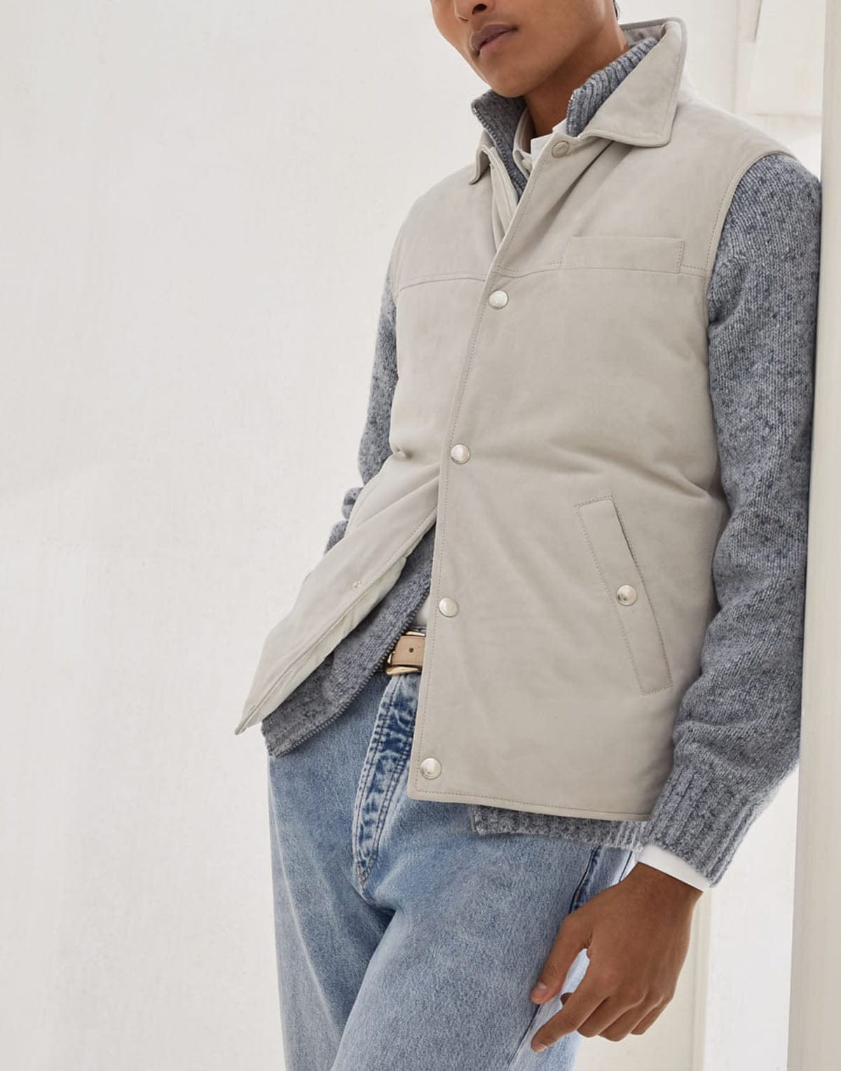 Brunello Cucinelli Suede Down Vest