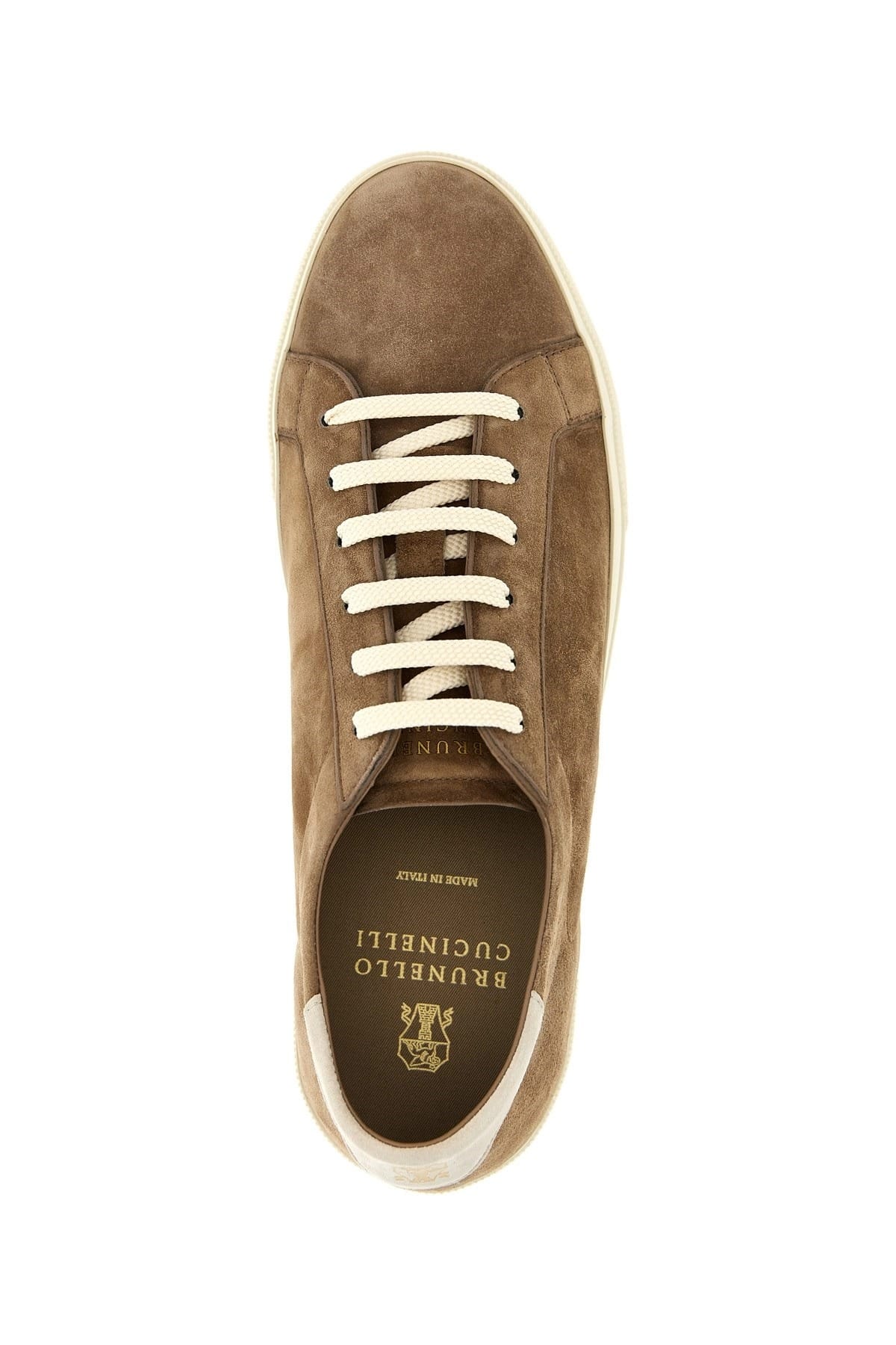 Brunello Cucinelli sneakers stringate in camoscio
