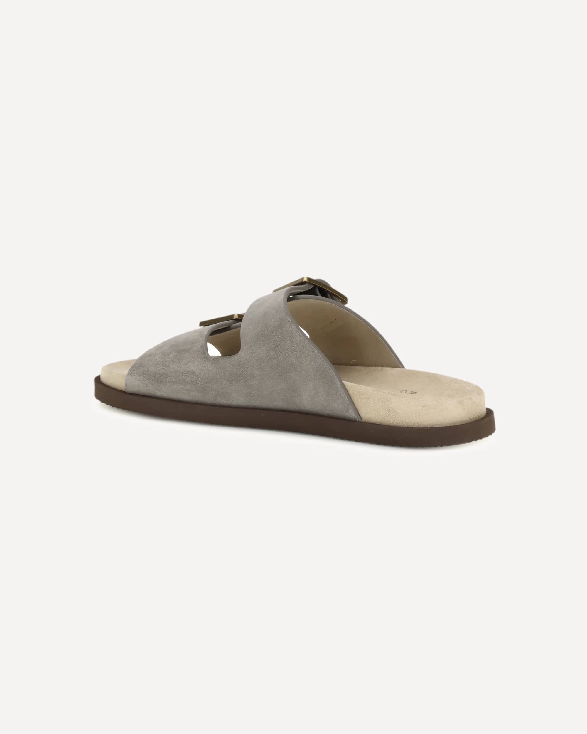 Brunello Cucinelli Suede Sandals With Double Adjustable Straps