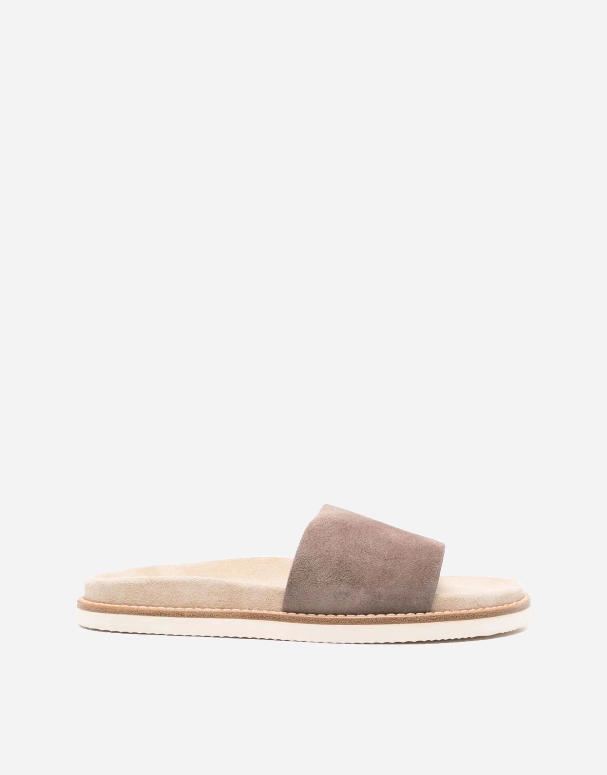 Brunello Cucinelli Suede Slide Sandals