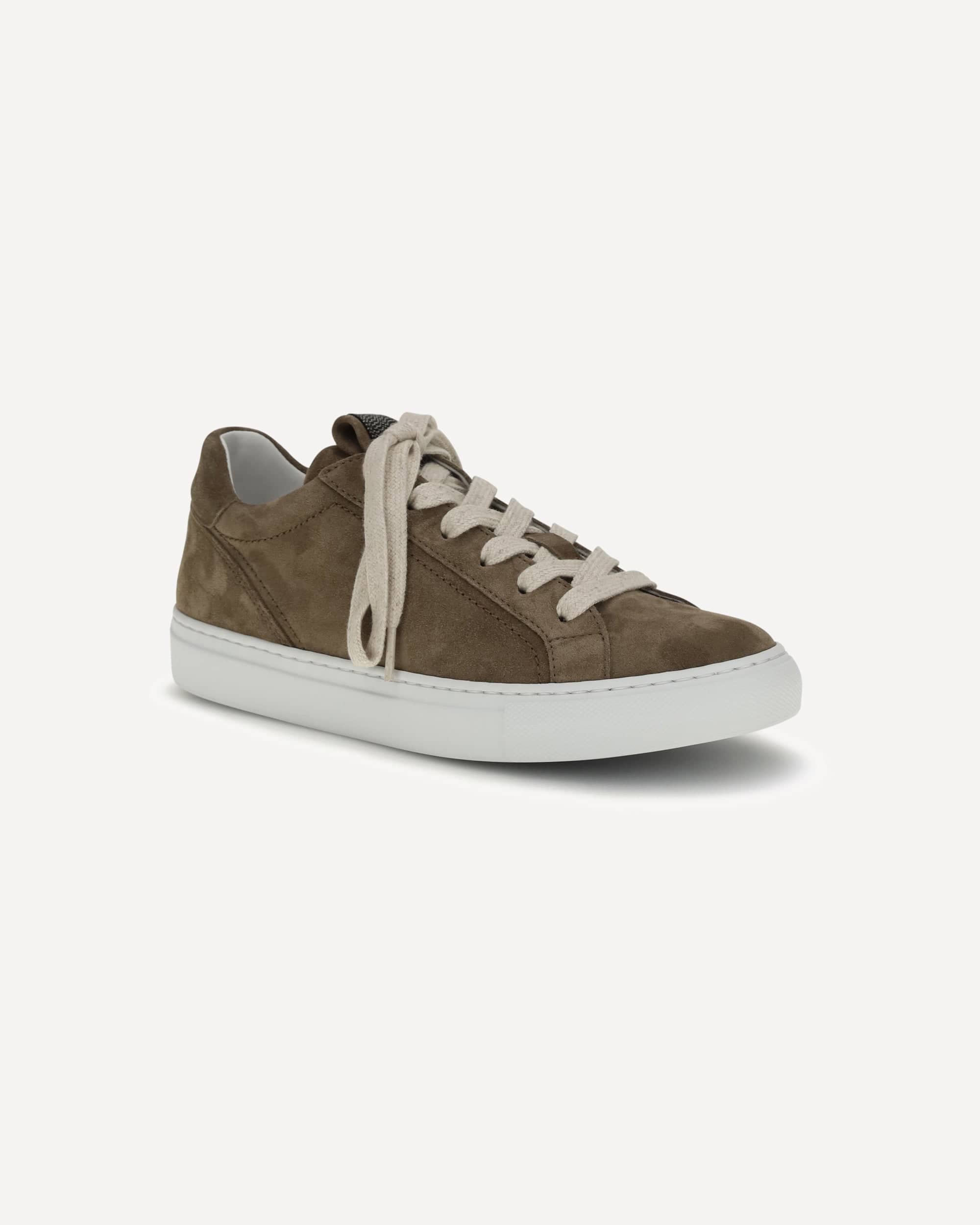 Brunello Cucinelli Suede Sneakers With Precious Loop