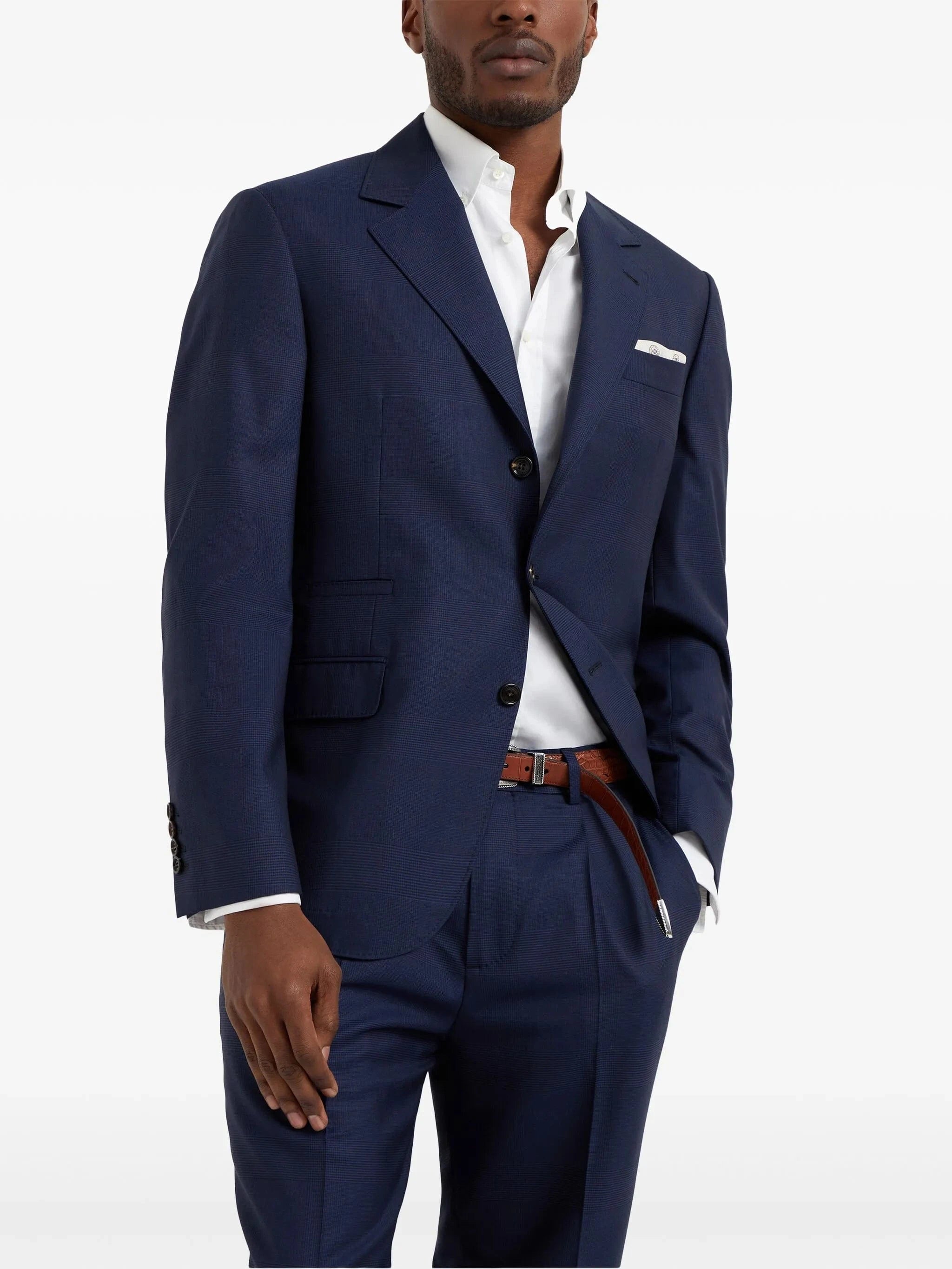 Brunello Cucinelli Super 150s Wool Prince Of Wales Blazer Brunello Cucinelli Super 150s Wool Prince Of Wales Blazer