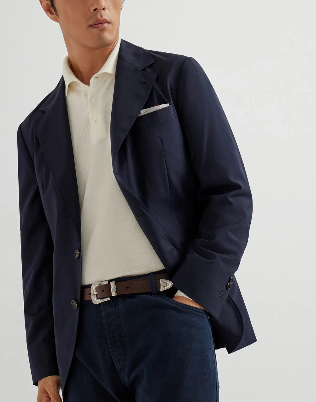 Brunello Cucinelli Super 150s Wool-Silk Blend Blazer