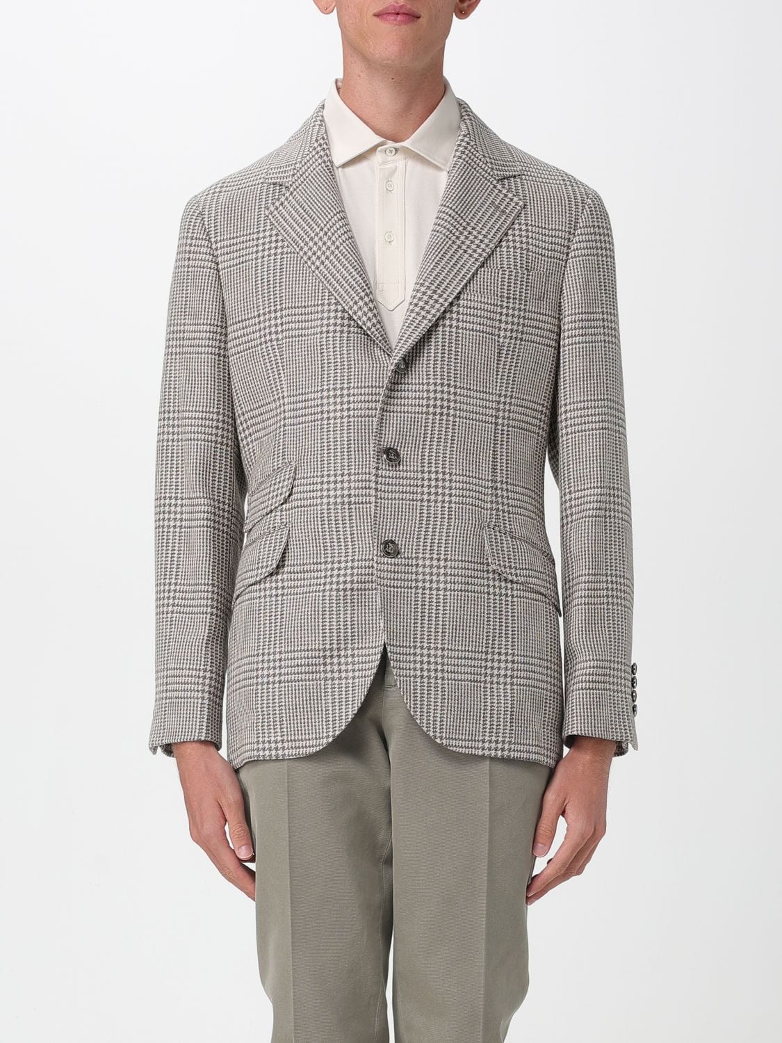 Brunello Cucinelli Tailored Houndstooth Blazer
