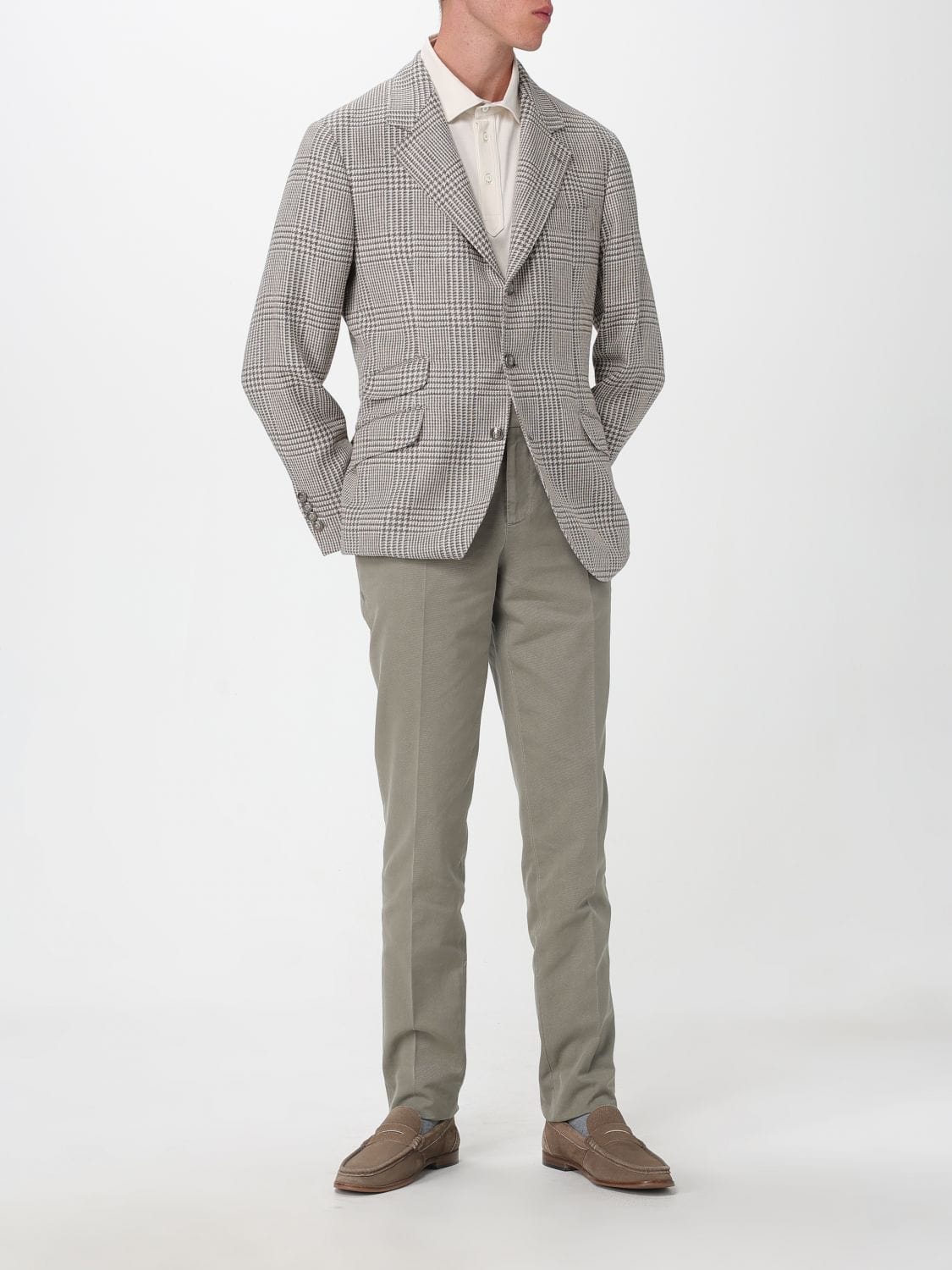 Brunello Cucinelli Tailored Houndstooth Blazer