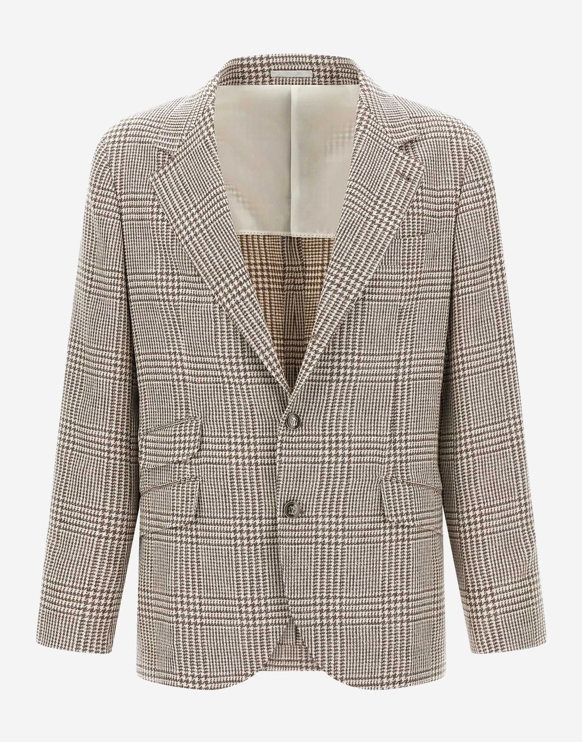 Brunello Cucinelli Tailored Houndstooth Blazer