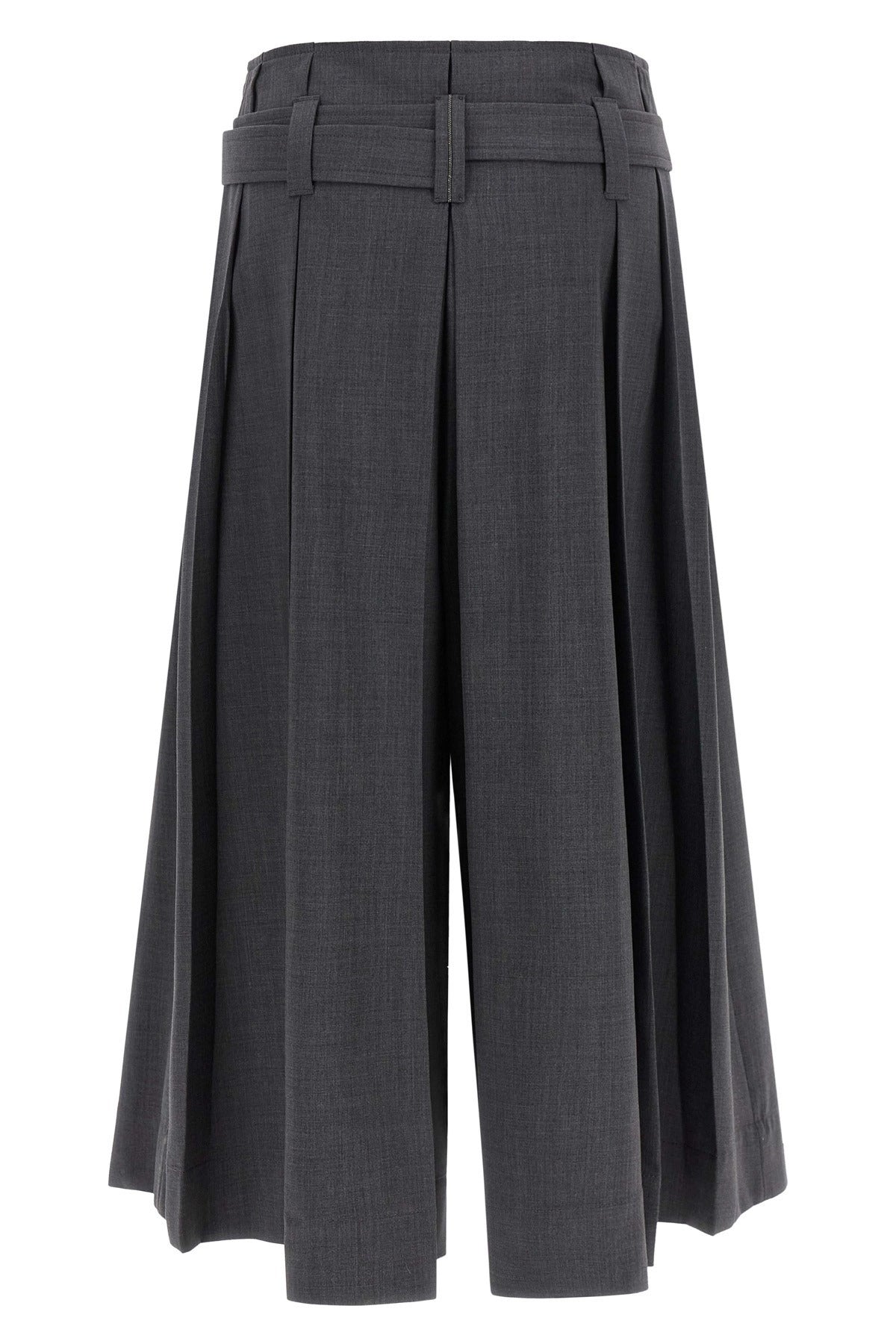شورت برمودا مفصل بطيات من Brunello Cucinelli