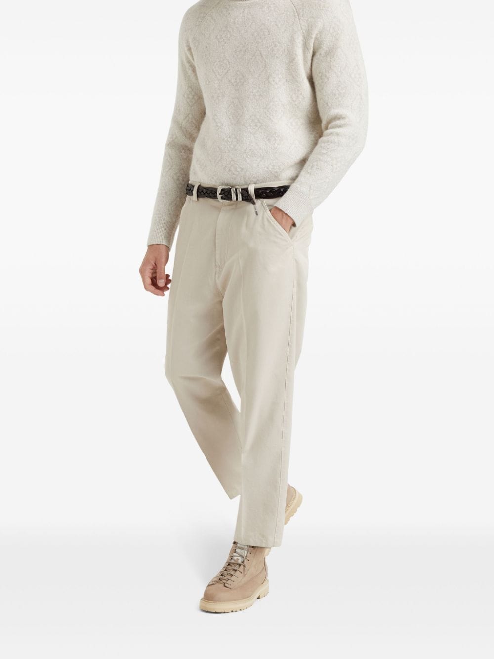 Brunello Cucinelli Tapered-Leg Chino Pants